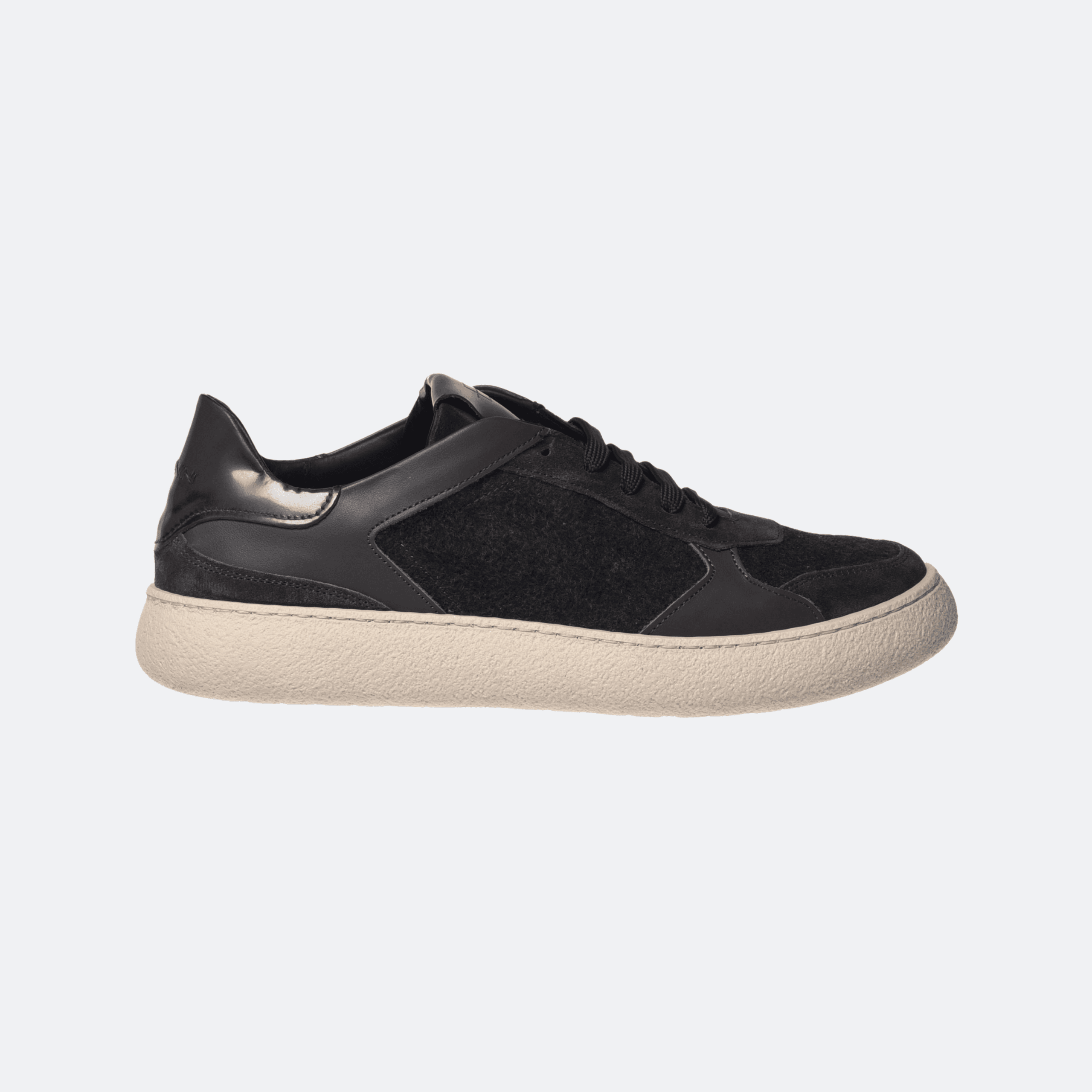 Baldinini Suede Leather And Wool Trainers For Men - Grey