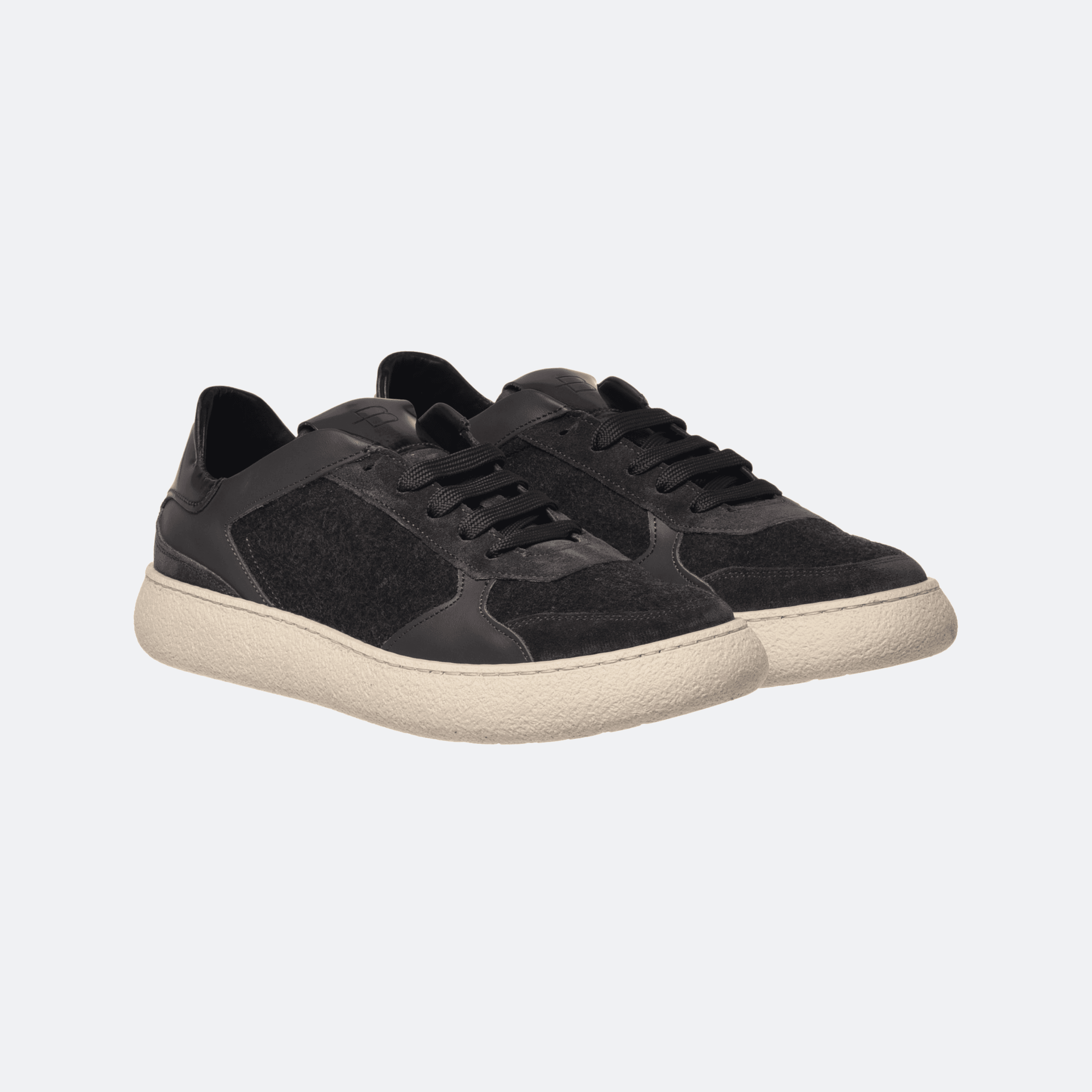 Baldinini Suede Leather And Wool Trainers For Men - Grey alternate
