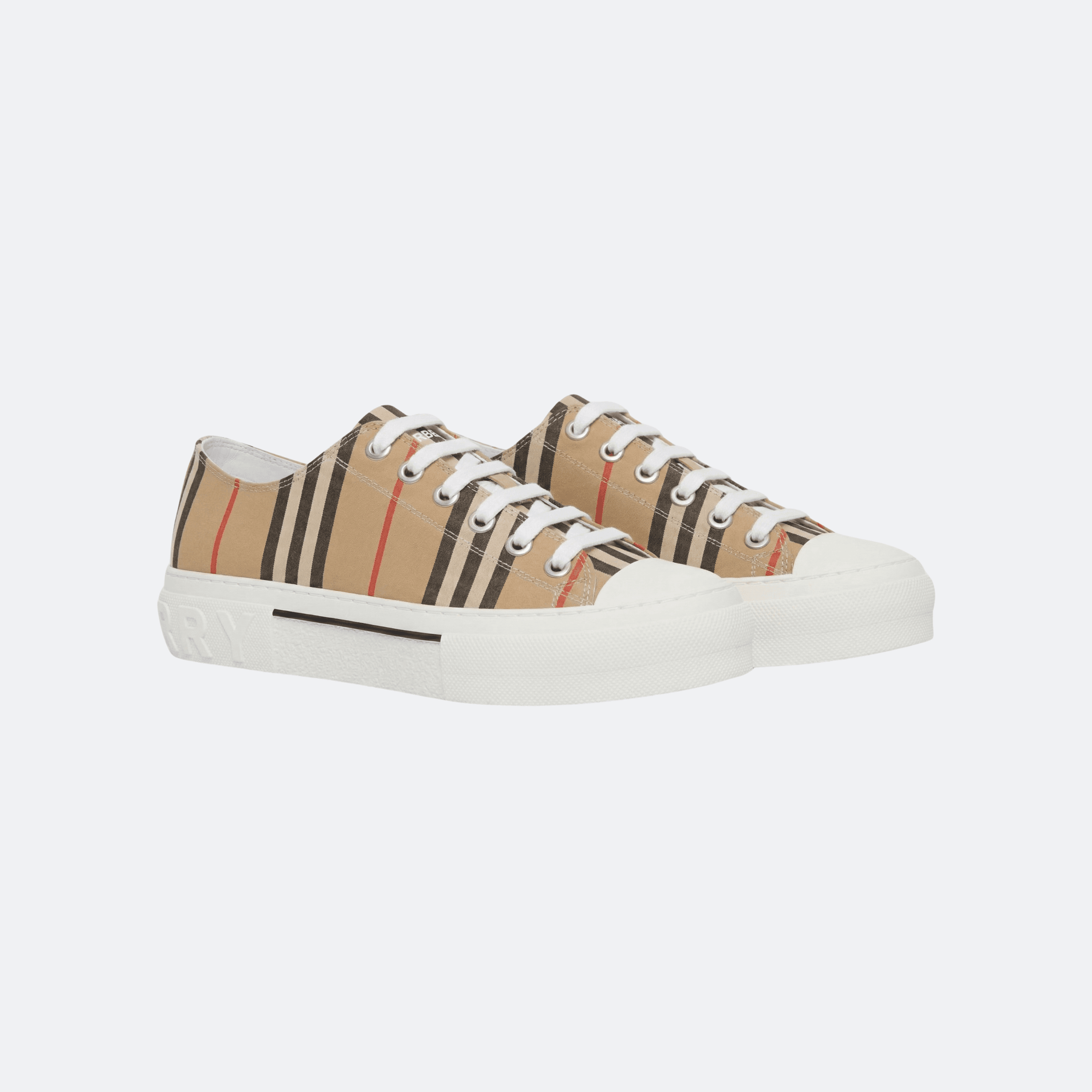 Burberry Jack Beige Low-Top Icon Stripe Women Sneakers (37 in Stock) alternate