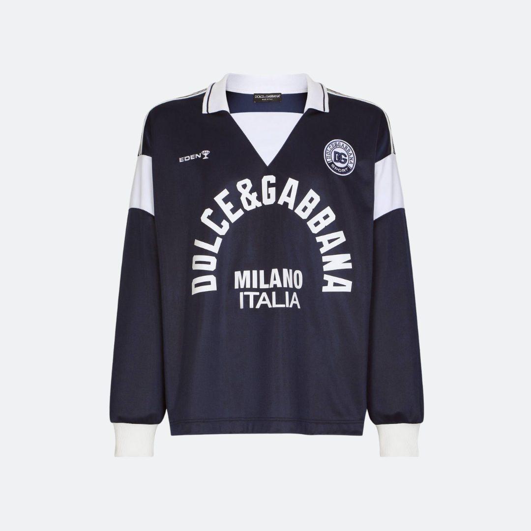 Dolce & Gabbana Long Sleeve Navy Blue Sweatshirt