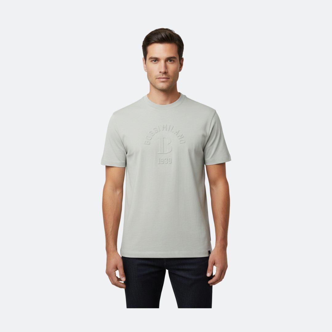 Boggi Milano Grey Organic Cotton Blend T-Shirt alternate