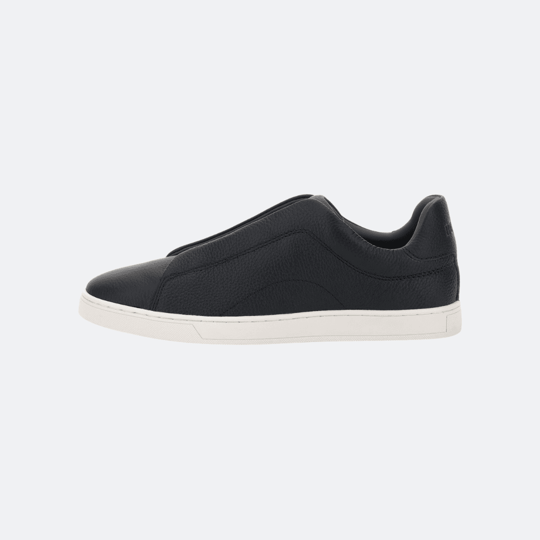 Boggi Milano Leather Low Top Navy Sneakers