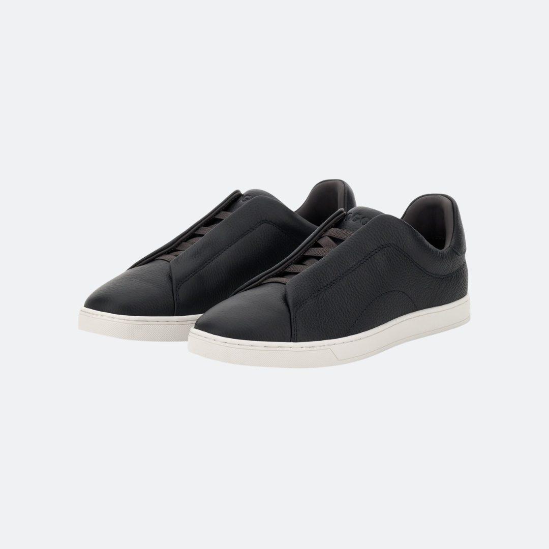 Boggi Milano Leather Low Top Navy Sneakers alternate
