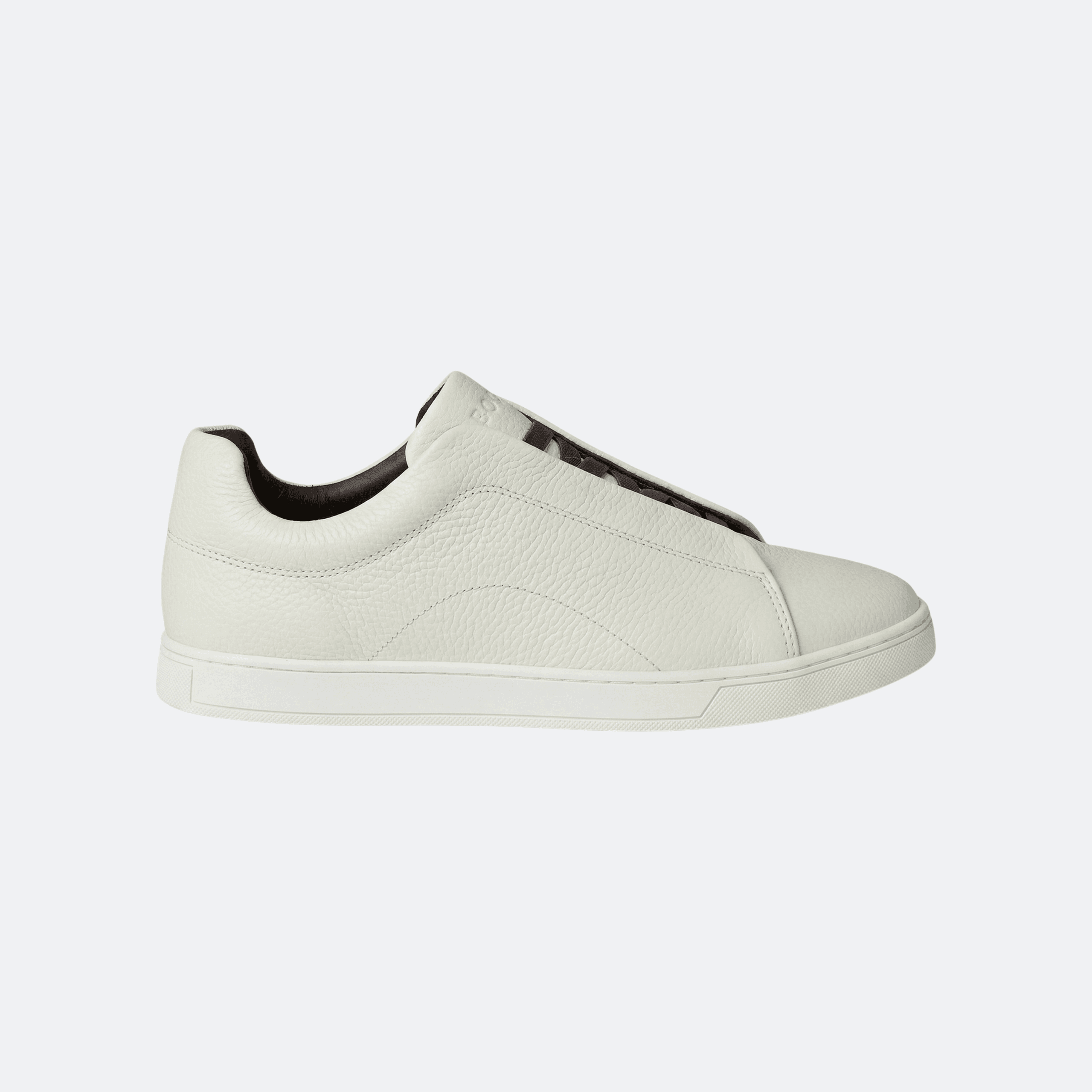 Boggi Milano Leather Low Top Sneakers for Men - White