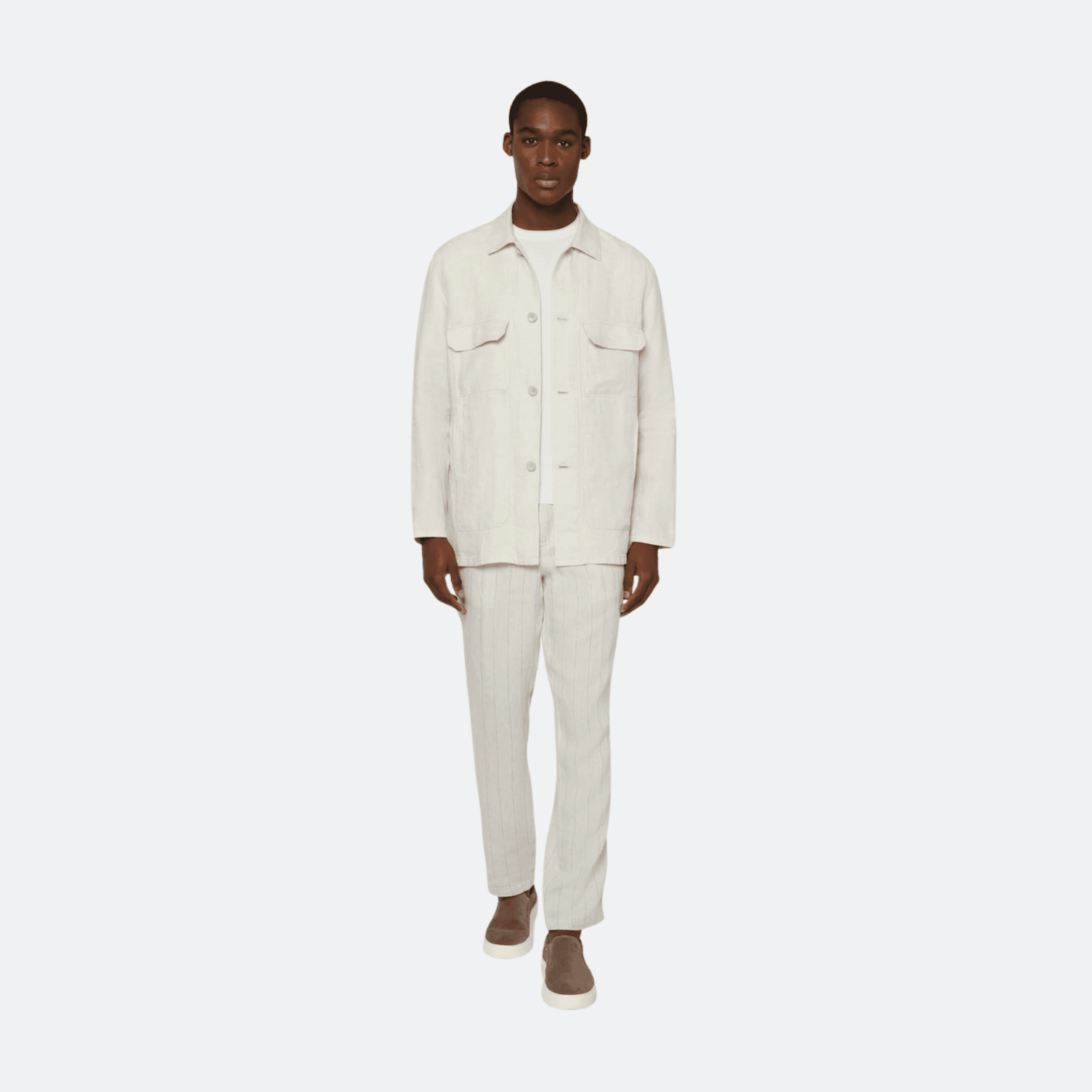 Boggi Milano Linen Blend Jacket For Men - Ivory alternate