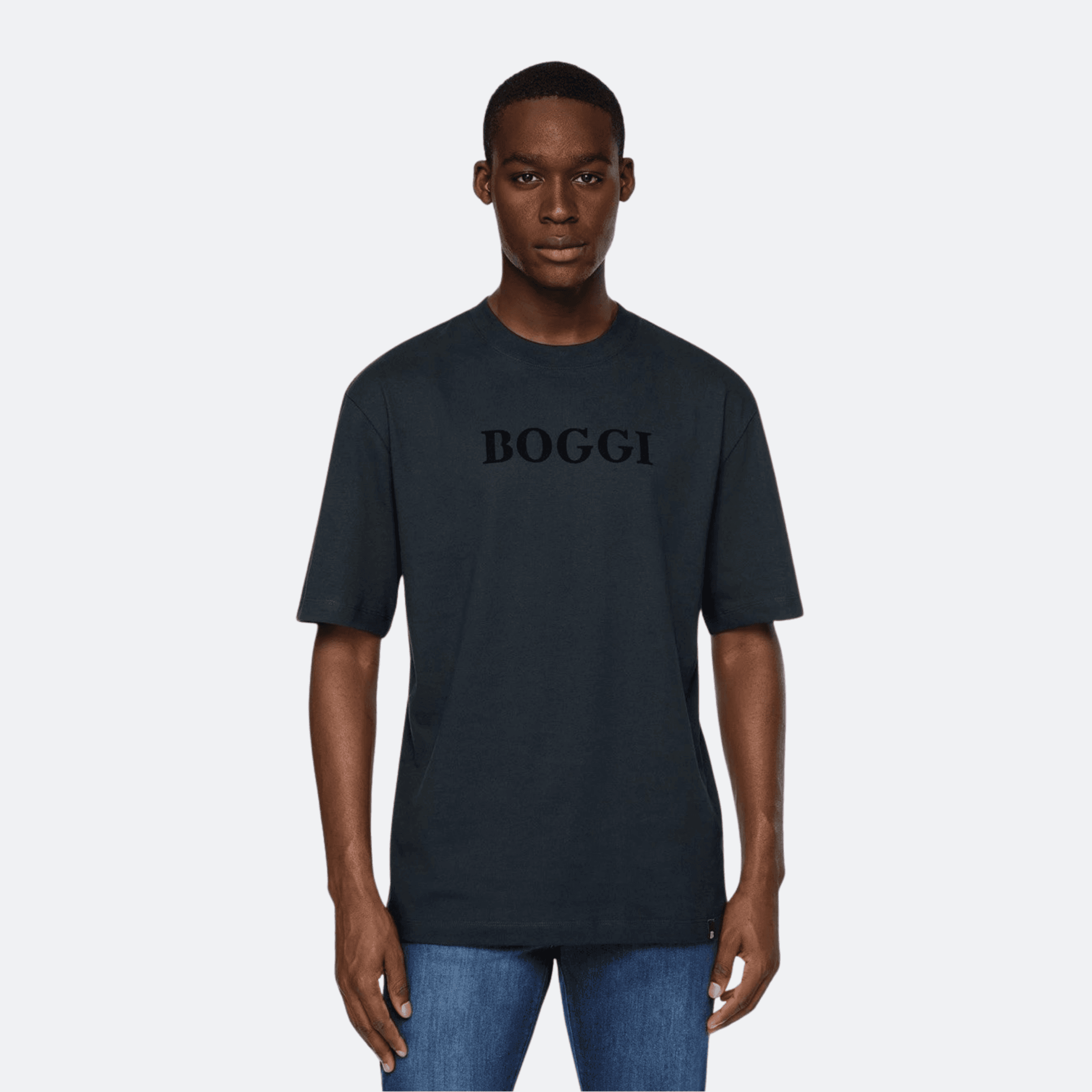Boggi Milano Logo T-shirt For Men - Navy (M in Stock) alternate