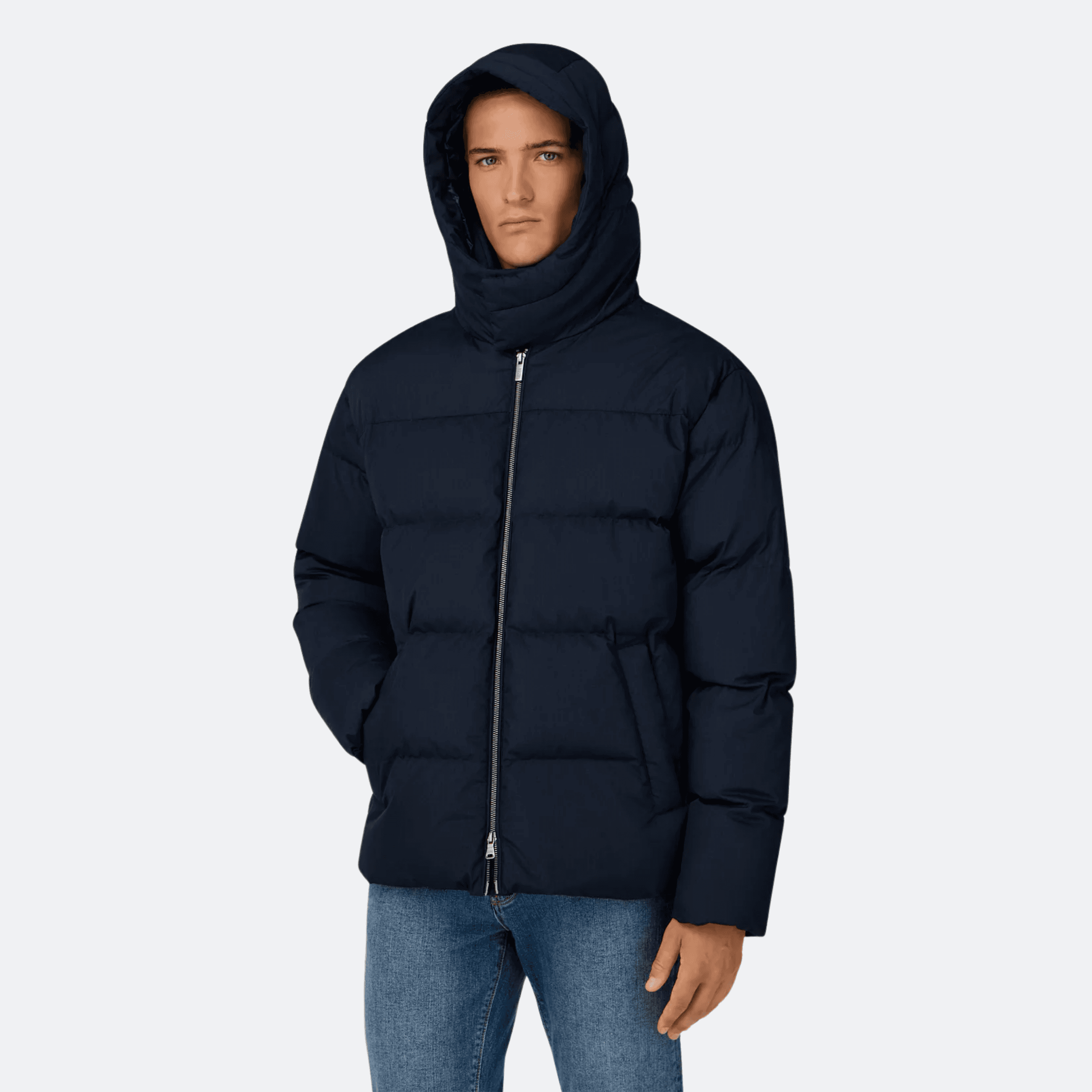 Boggi Milano Oslo Navy Blue Bomber Jacket alternate