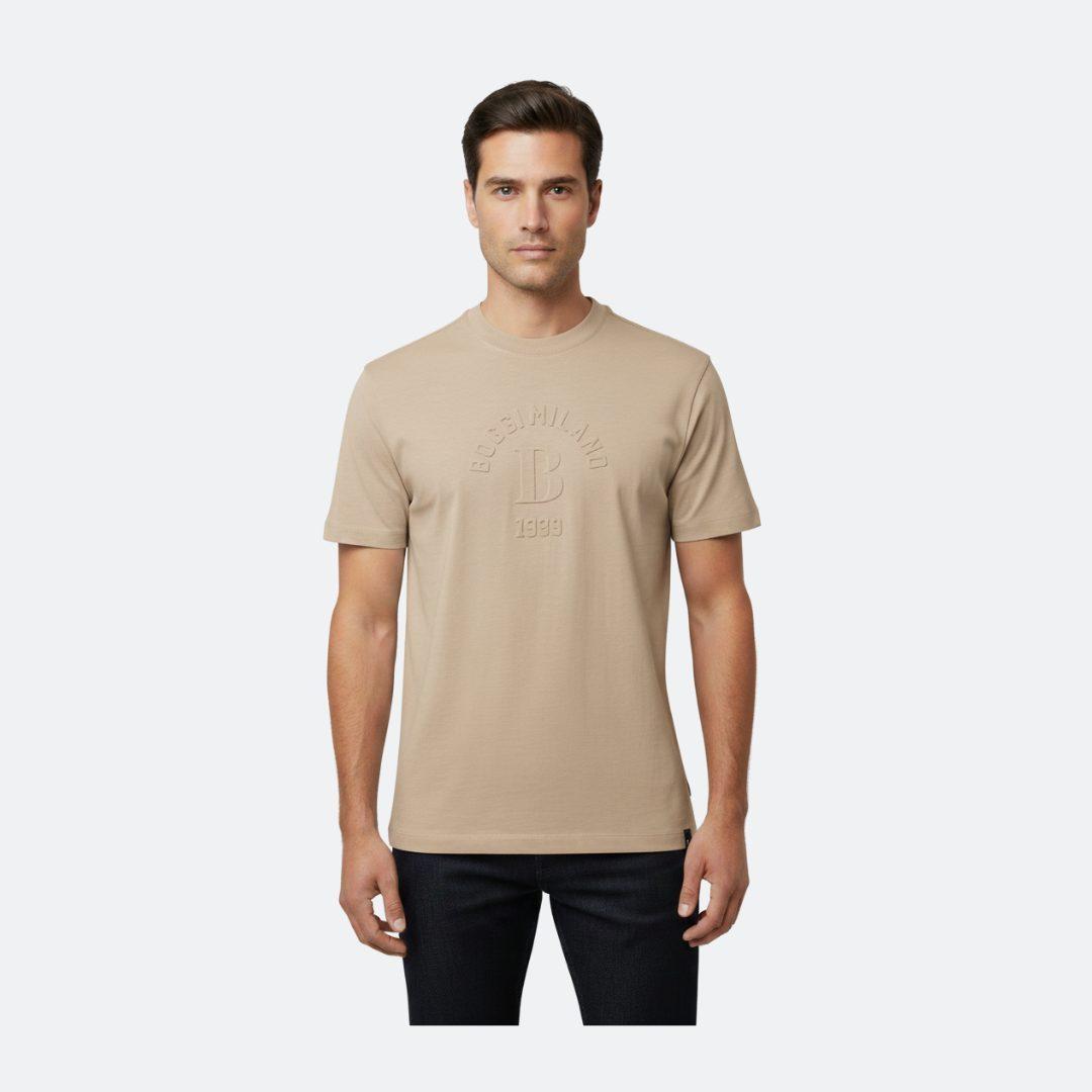 Boggi Milano Taupe Organic Cotton Blend T-Shirt alternate