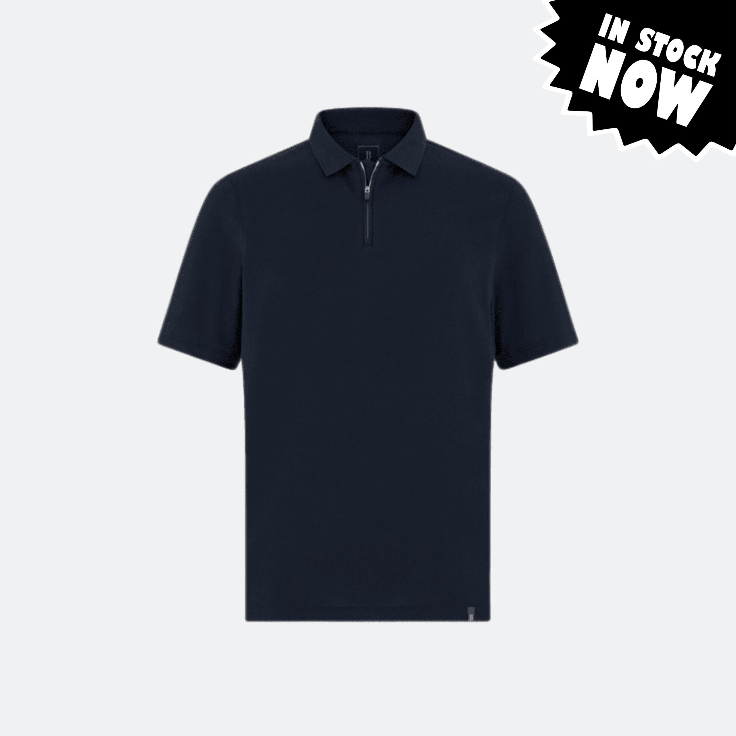 Boggi Milano Zip Polo Shirt - Navy Blue (M-In Stock)