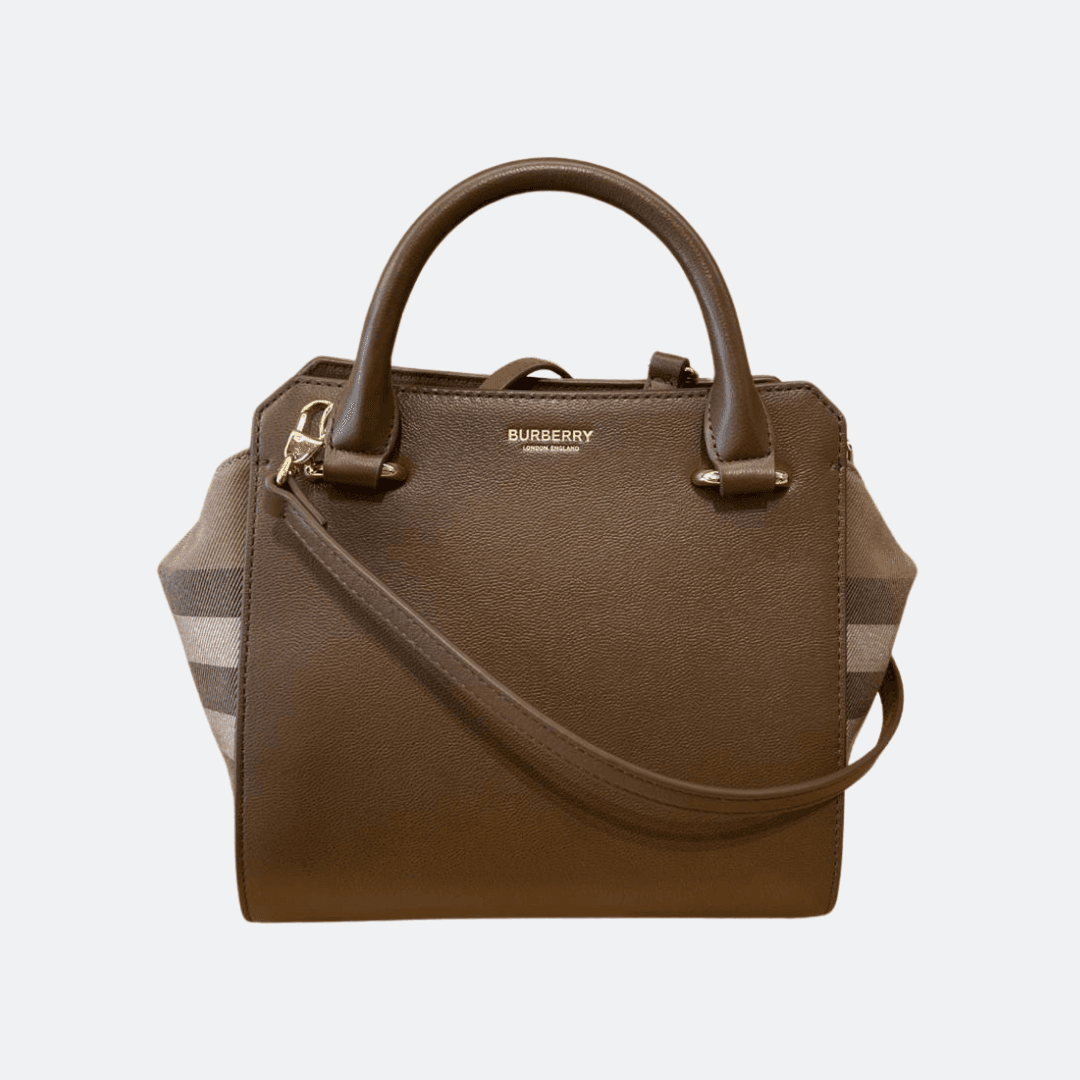 Burberry Brown Small Size Tote Bag