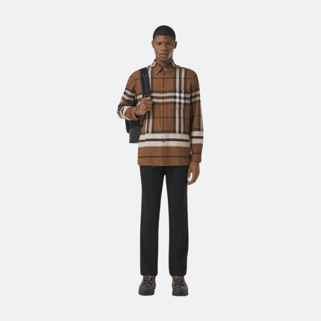 Burberry Creeton Check Beige Men Shirt