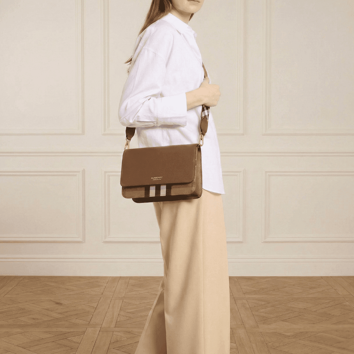Burberry House Check Mackford Crossbody Bag - Beige alternate