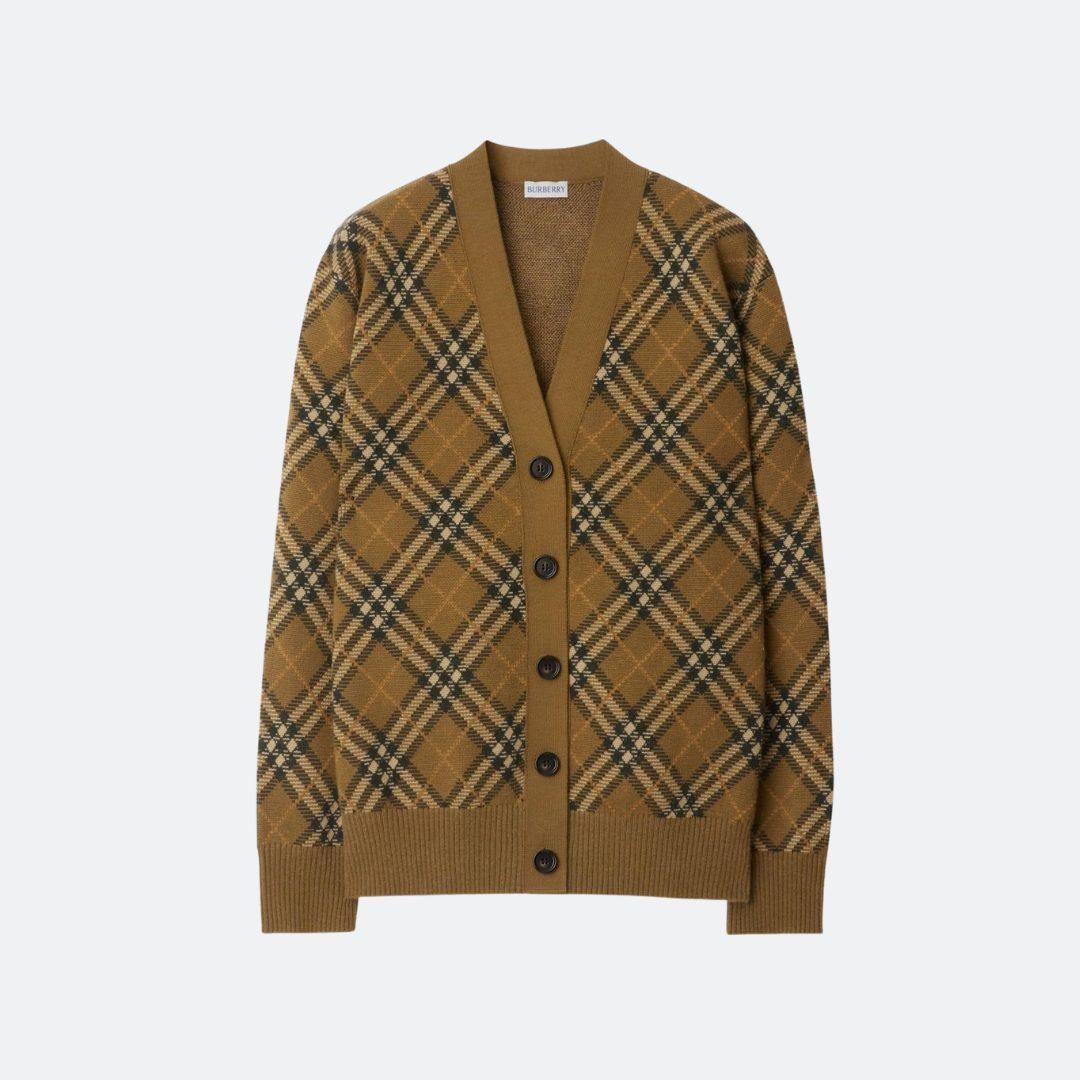 Burberry Wool & Mohair Sand Colour Cardigan