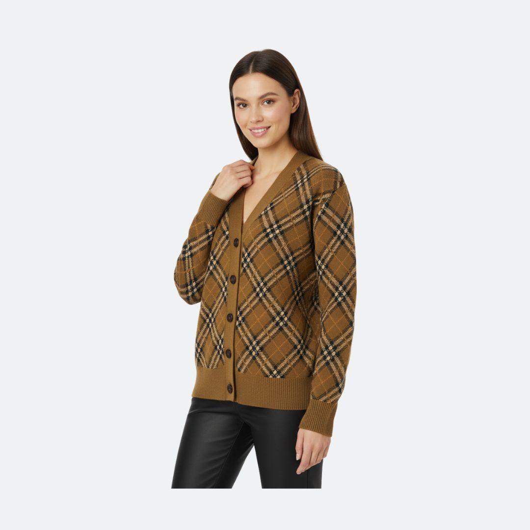 Burberry Wool & Mohair Sand Colour Cardigan alternate