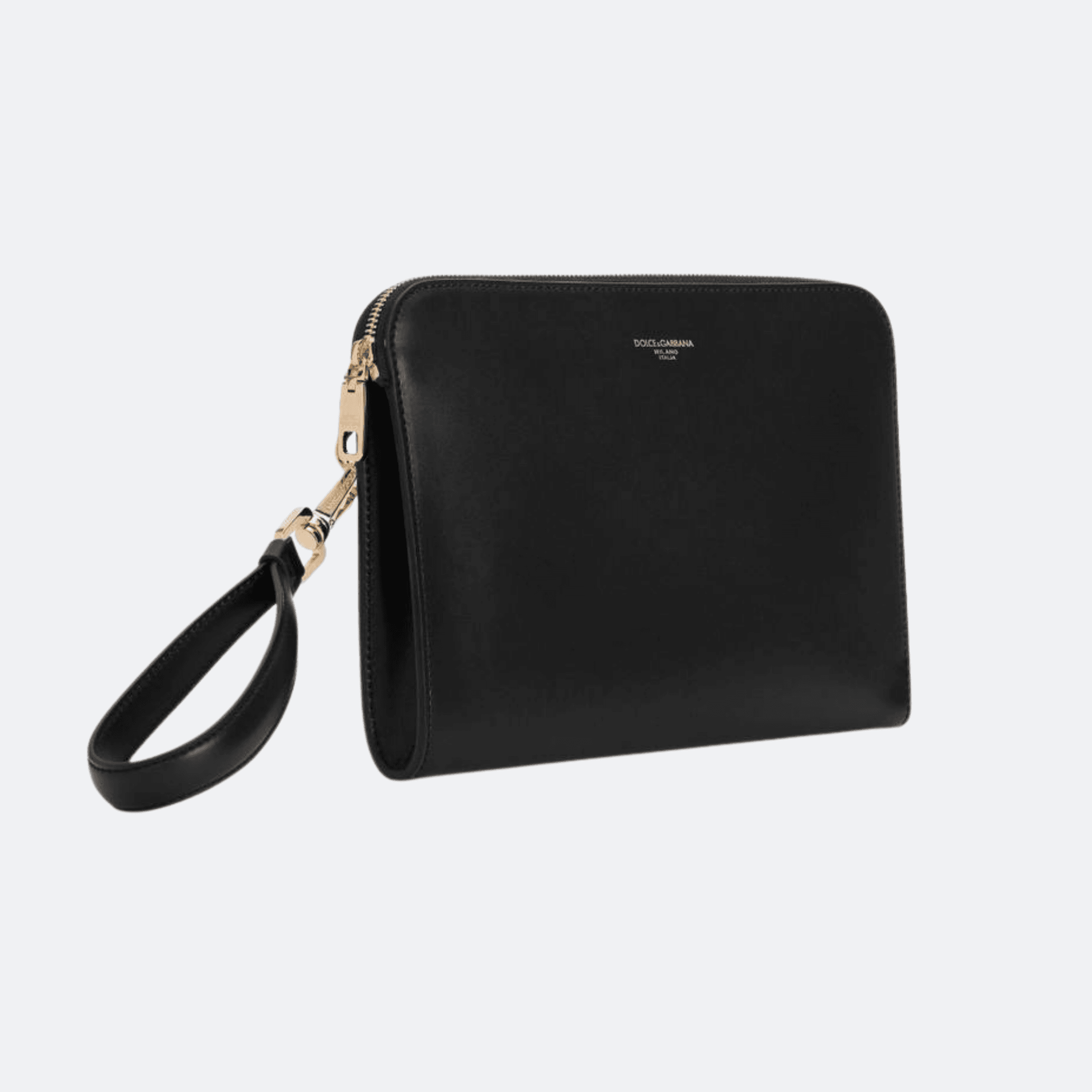 Dolce & Gabbana Black Calfskin Monreale Clutch With Logo for Men alternate
