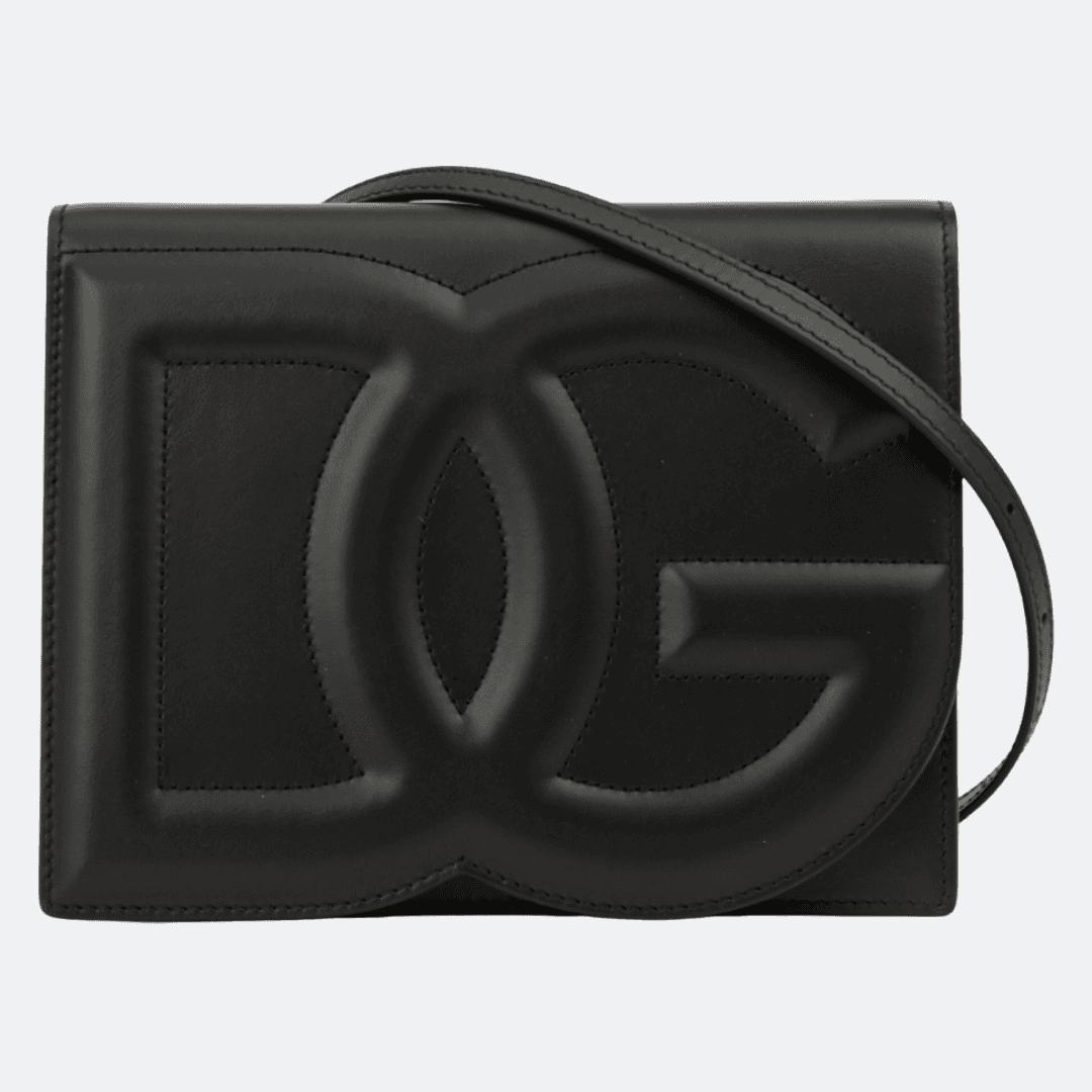 Dolce & Gabbana Black DG Logo Leather Bag