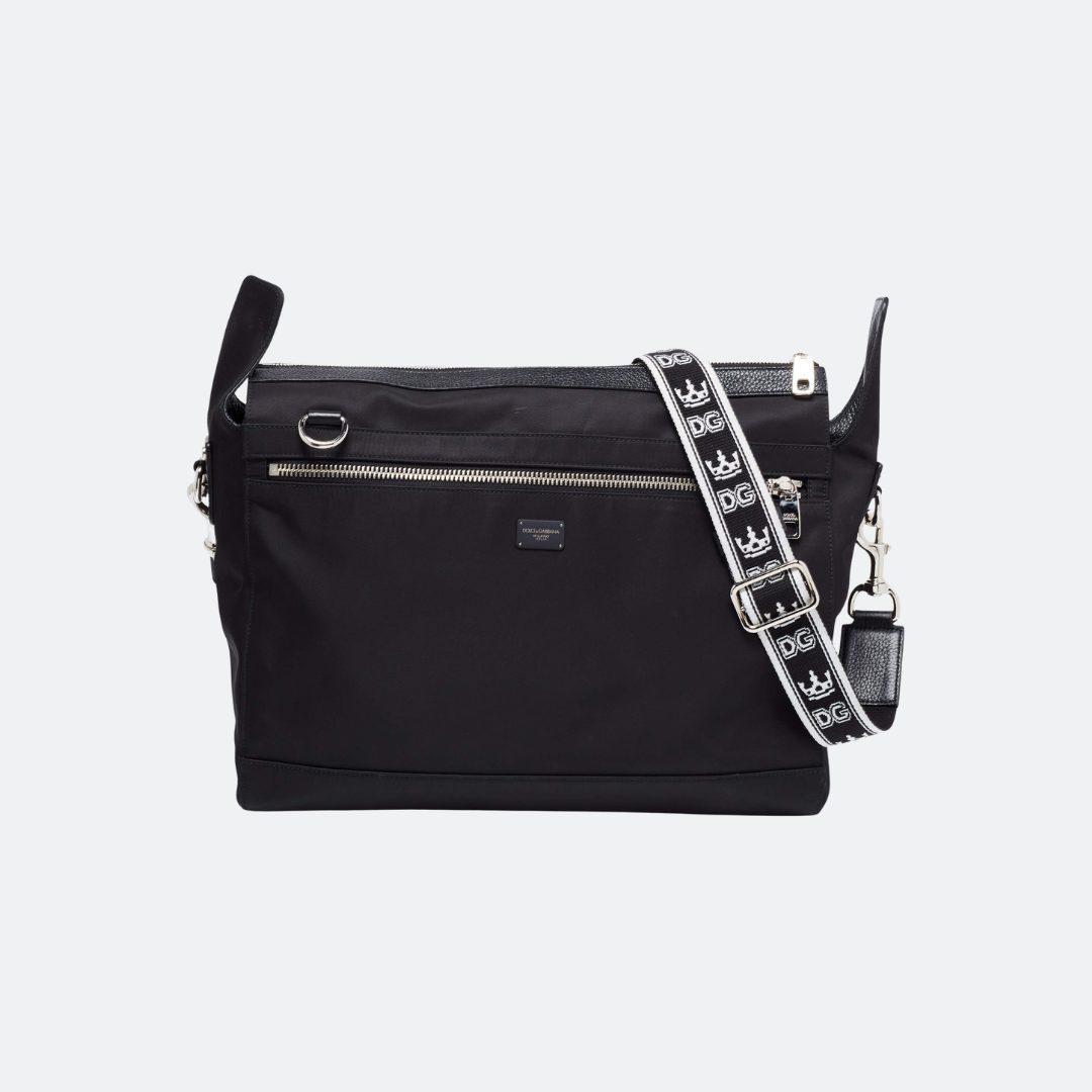 Dolce & Gabbana Black Nylon Messenger Bag