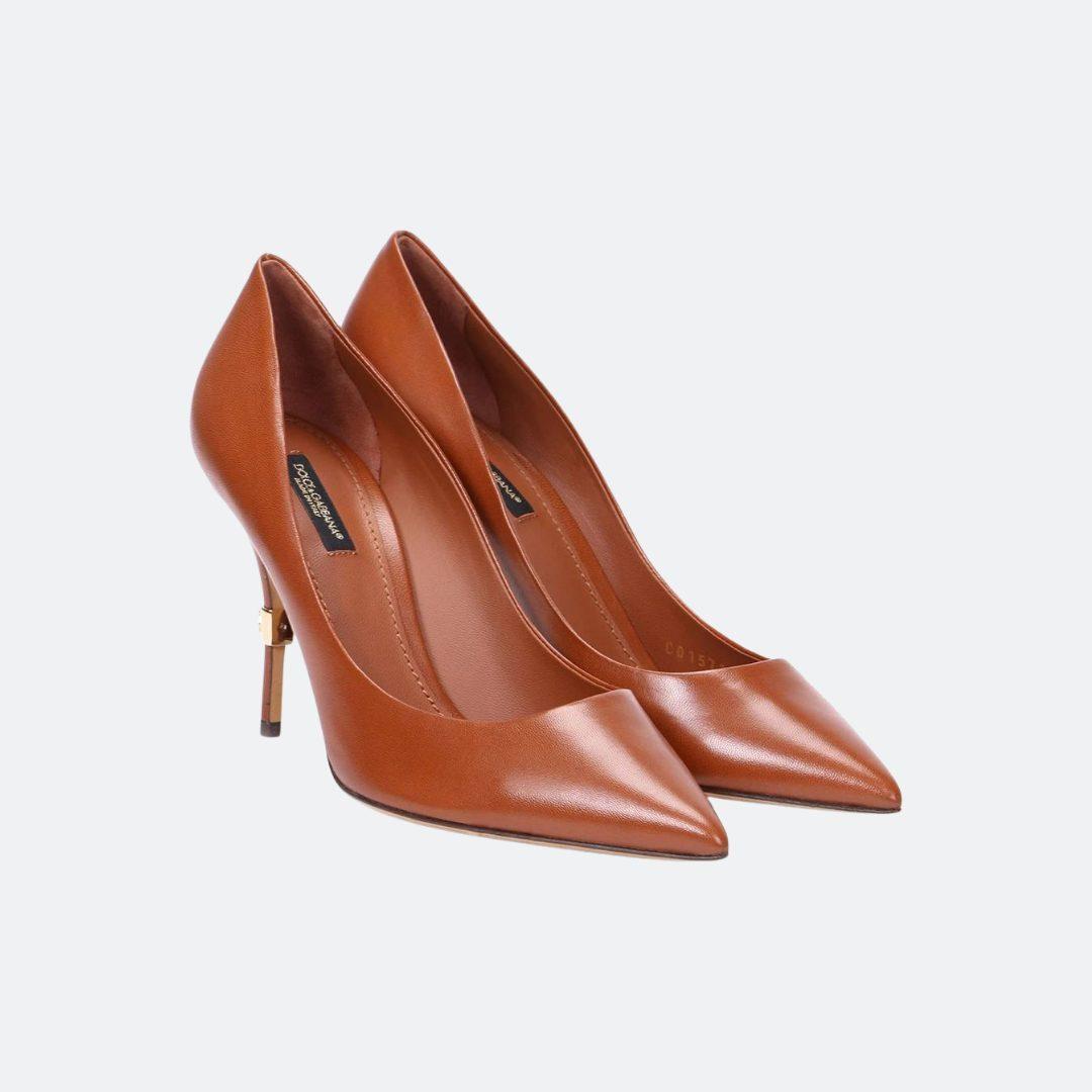 Dolce & Gabbana Brown Stiletto Heel Pumps alternate