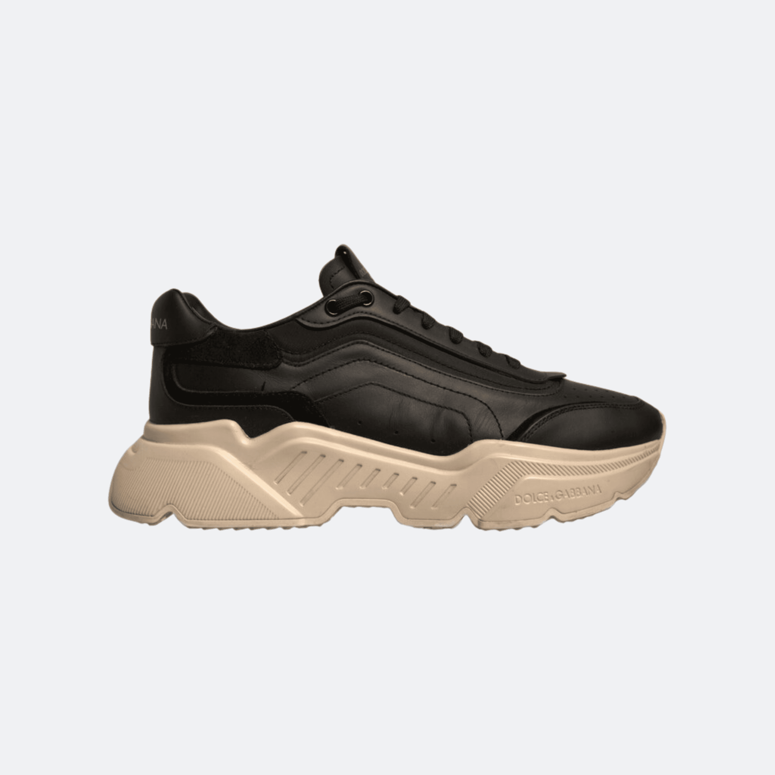 Dolce & Gabbana Daymaster Leather Sneakers for Men - Black