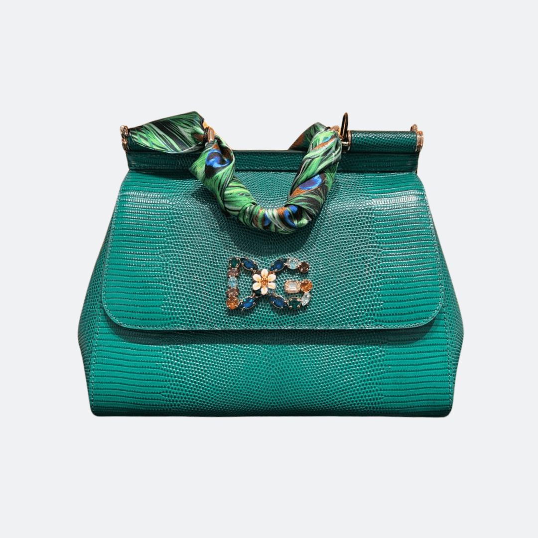 Dolce & Gabbana Green Sicily Large Bag