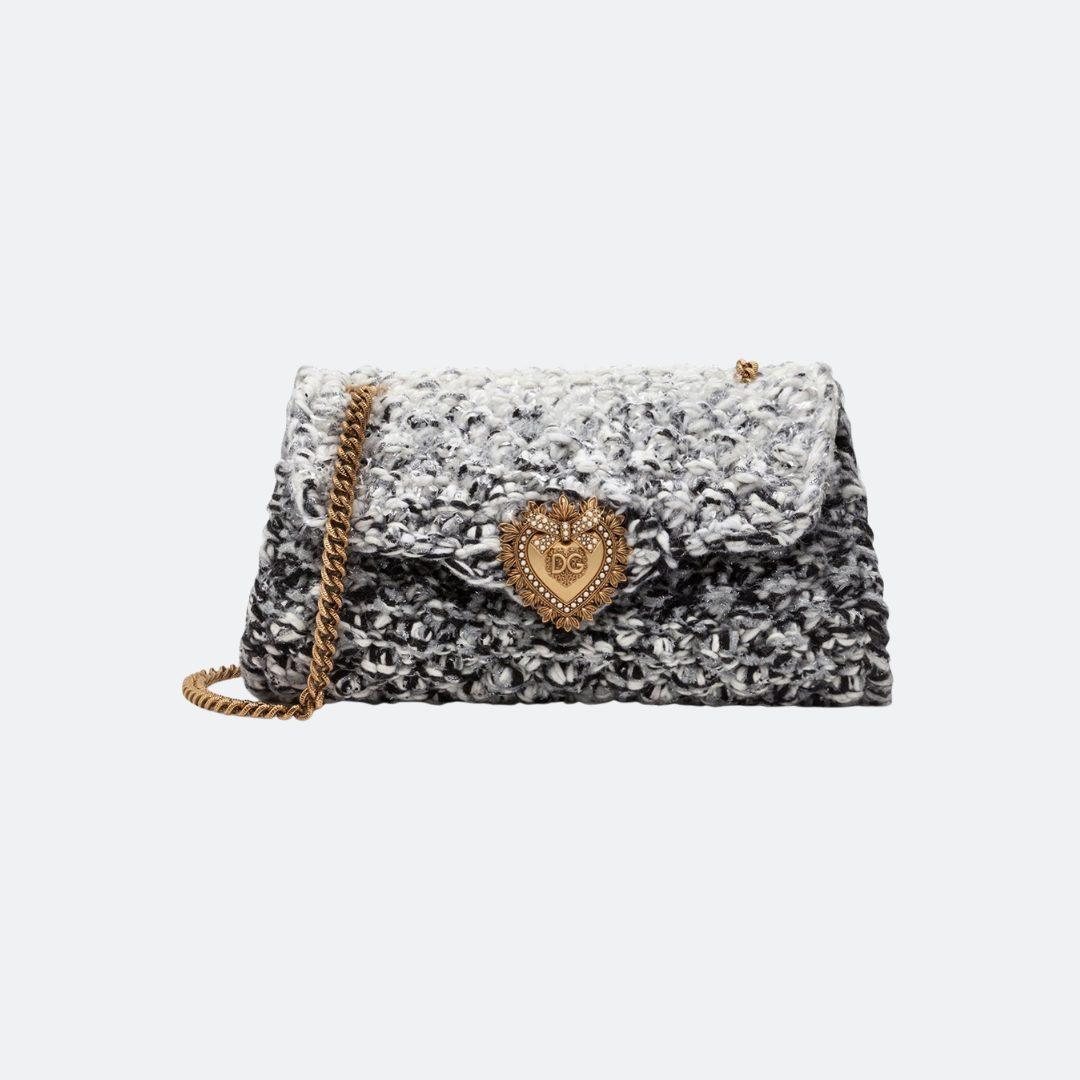 Dolce & Gabbana Large Knit Devotion Shoulder Bag