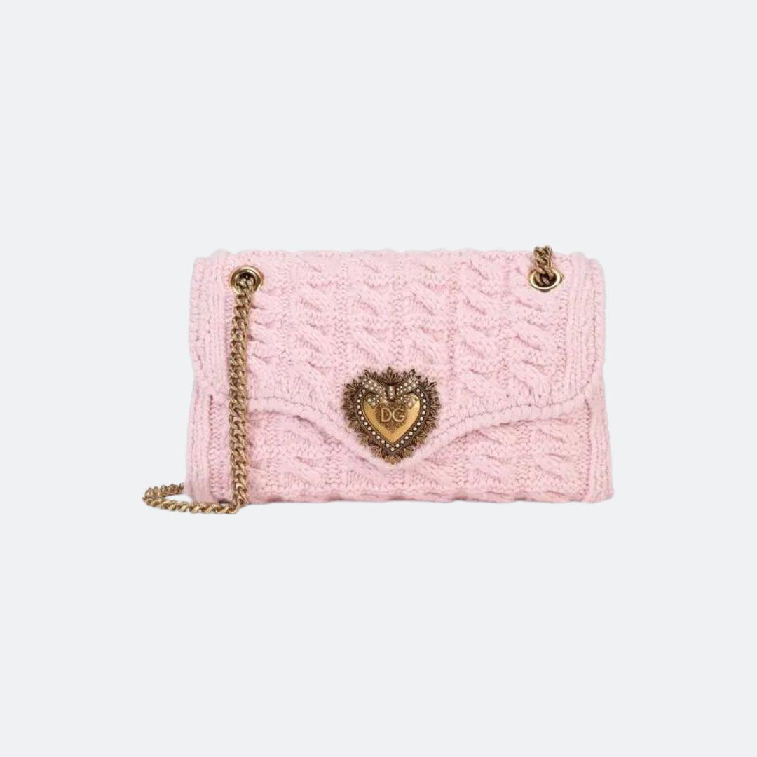 Dolce & Gabbana Large Knit Devotion Shoulder Bag