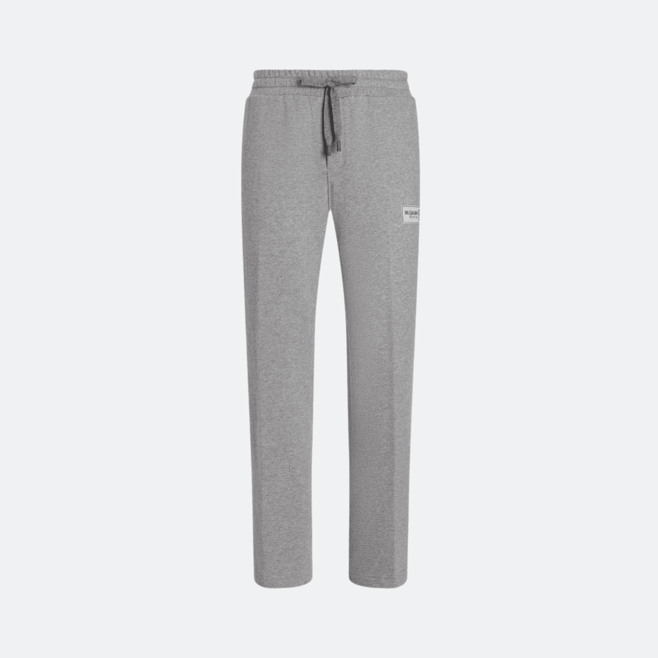 Dolce & Gabbana Logo-Patch Cotton Jogger Pants – Grey Mélange