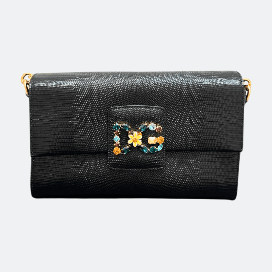 Dolce & Gabbana Millenials Black Leather Crossbody Bag