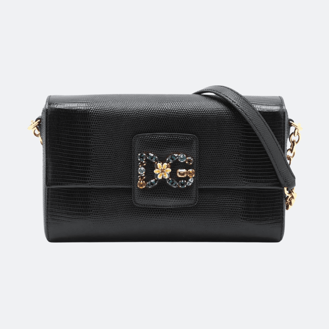 Dolce & Gabbana Millenials Black Leather Crossbody Bag alternate