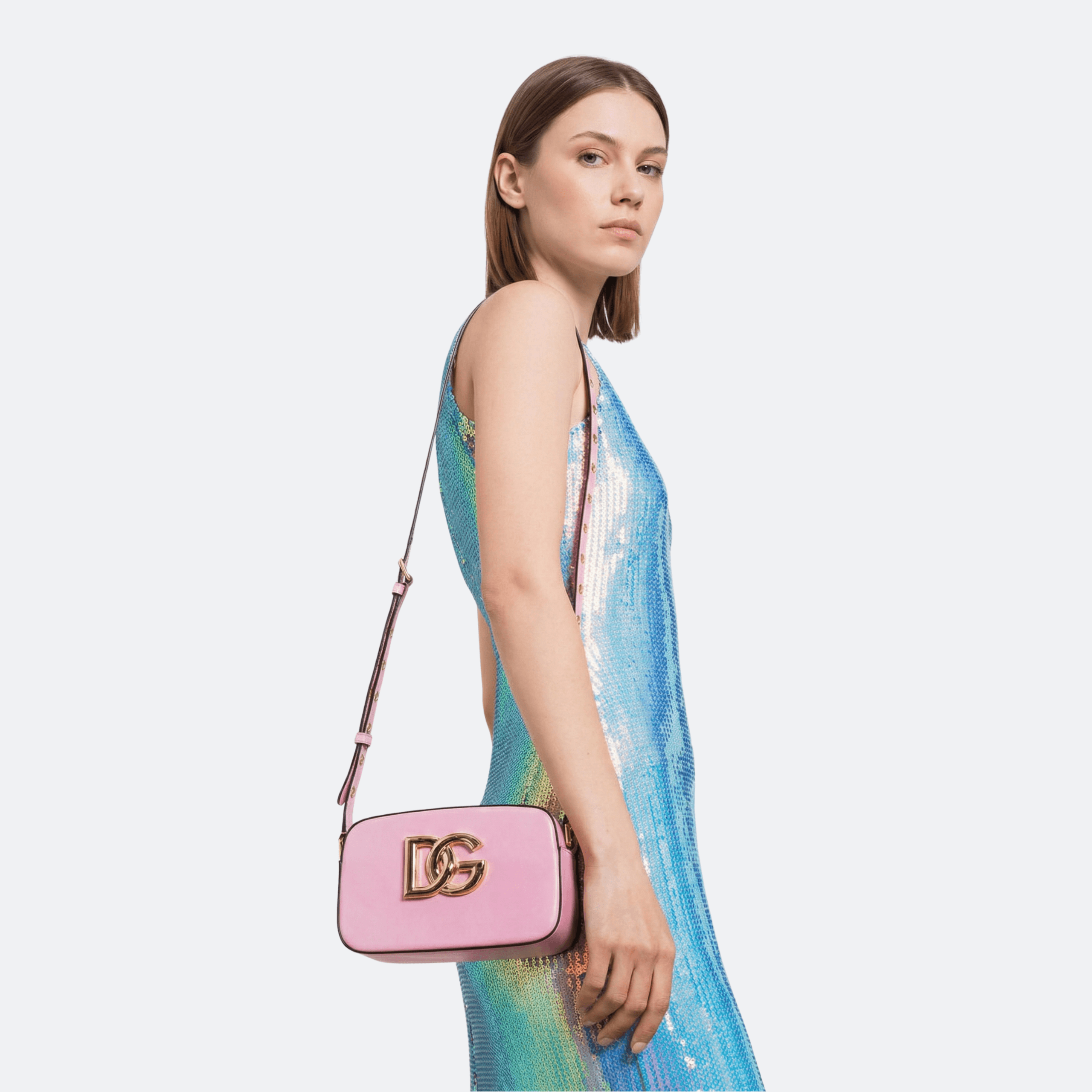 Dolce & Gabbana Pink Small DG Logo Camera Bag alternate
