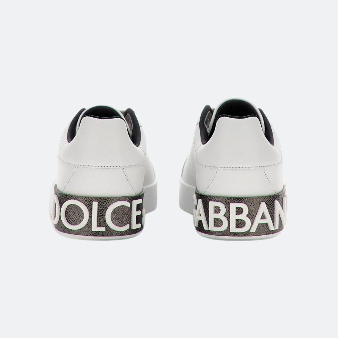 Dolce & Gabbana Portofino White Text Logo Women Sneakers alternate