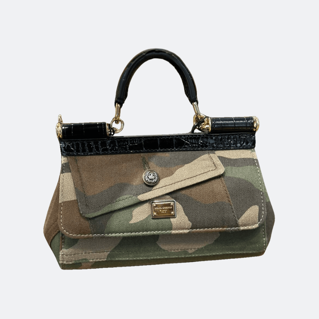 Dolce & Gabbana Sicily Camouflage Print Shoulder Bag