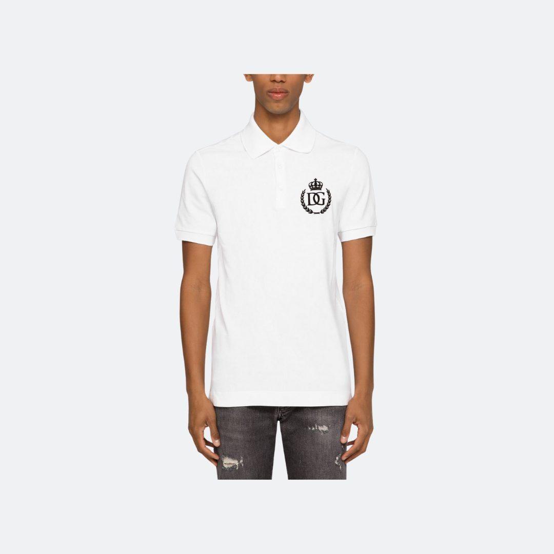 Dolce & Gabbana White Cotton Polo T-Shirt alternate