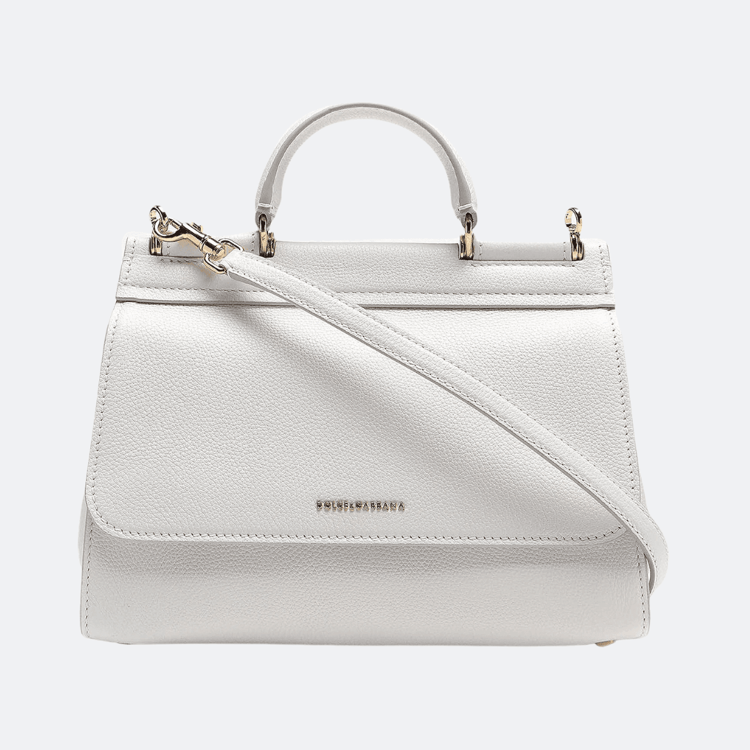 Dolce & Gabbana White Sicily Shoulder Bag