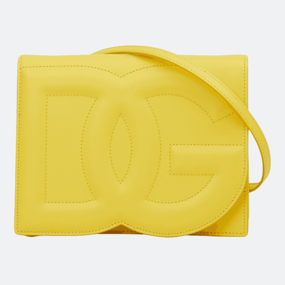 Dolce & Gabbana Yellow DG Logo Leather Bag