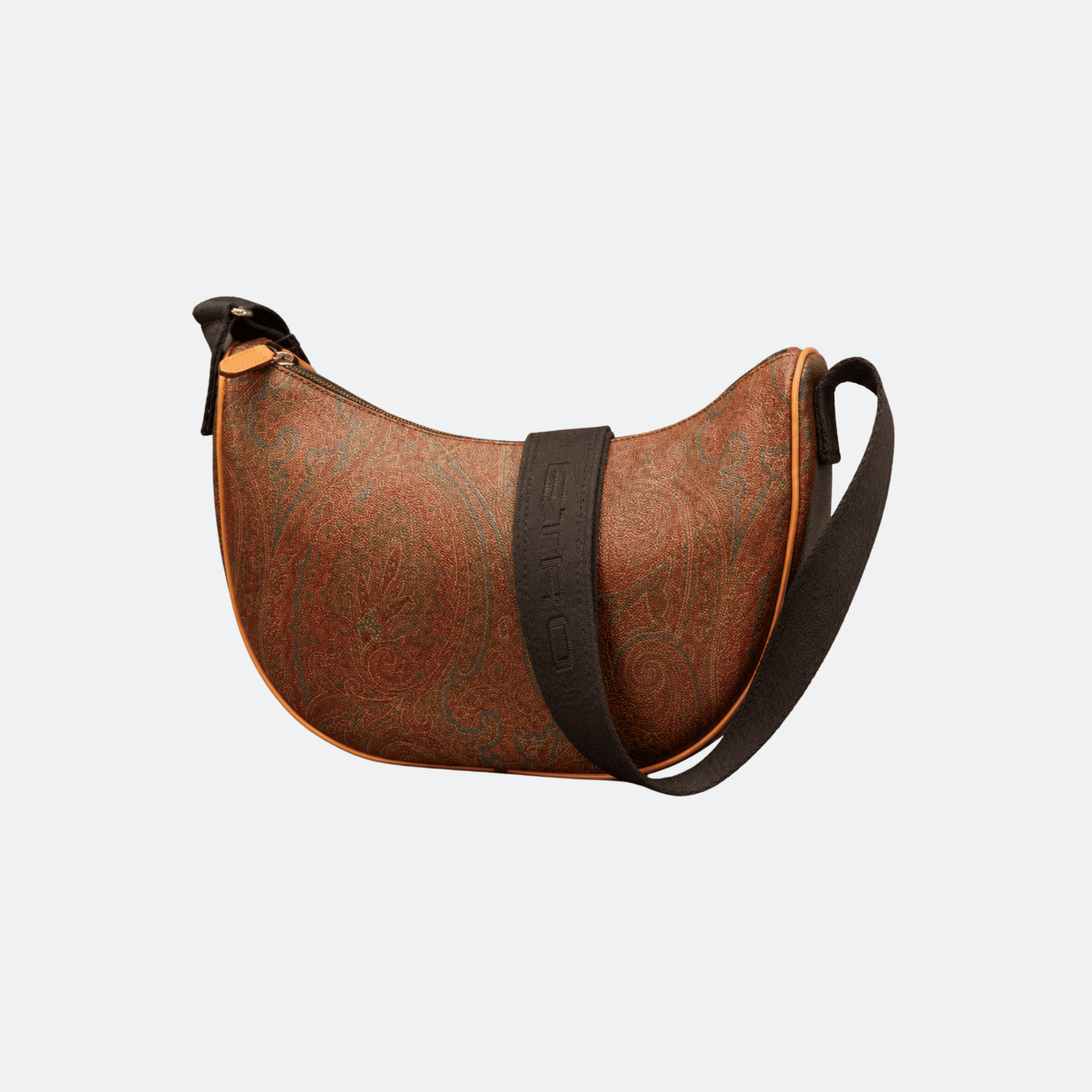 Etro Paisley Leather Shoulder Bag for Women - Burgundy/Tan alternate