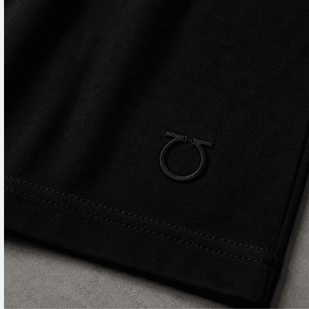 Ferragamo Cotton Jersey T-Shirt for Men with Chest Pocket - Black alternate