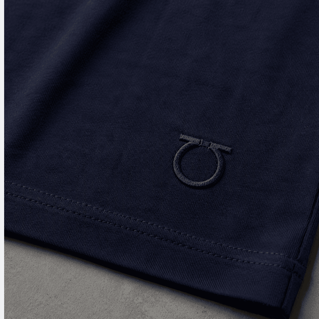 Ferragamo Cotton Jersey T-Shirt for Men with Chest Pocket - Navy alternate
