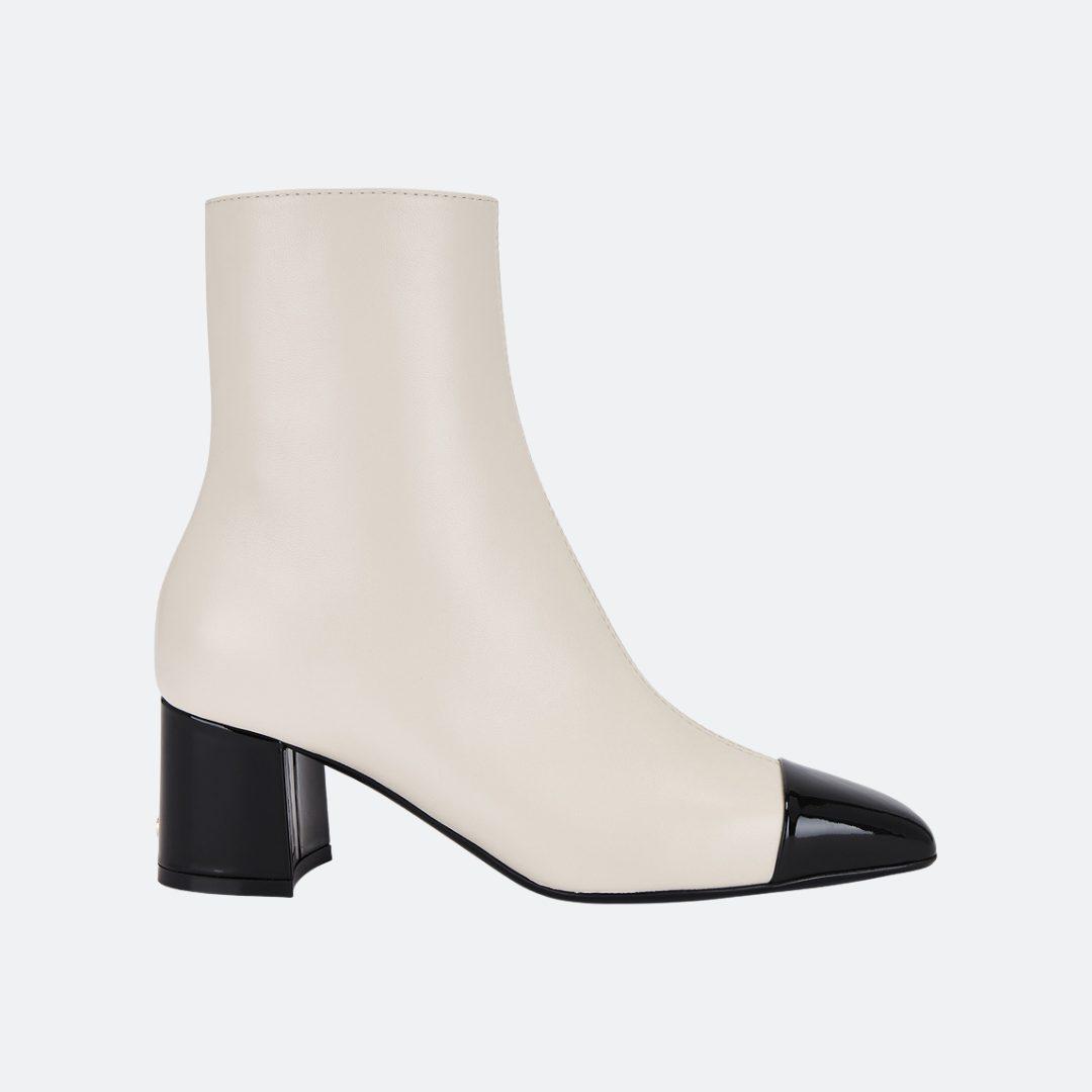 Ferragamo Sambi White Leather Ankle Boots