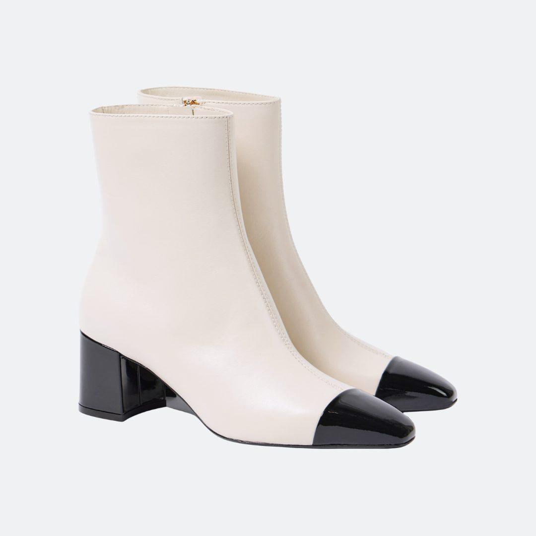Ferragamo Sambi White Leather Ankle Boots alternate