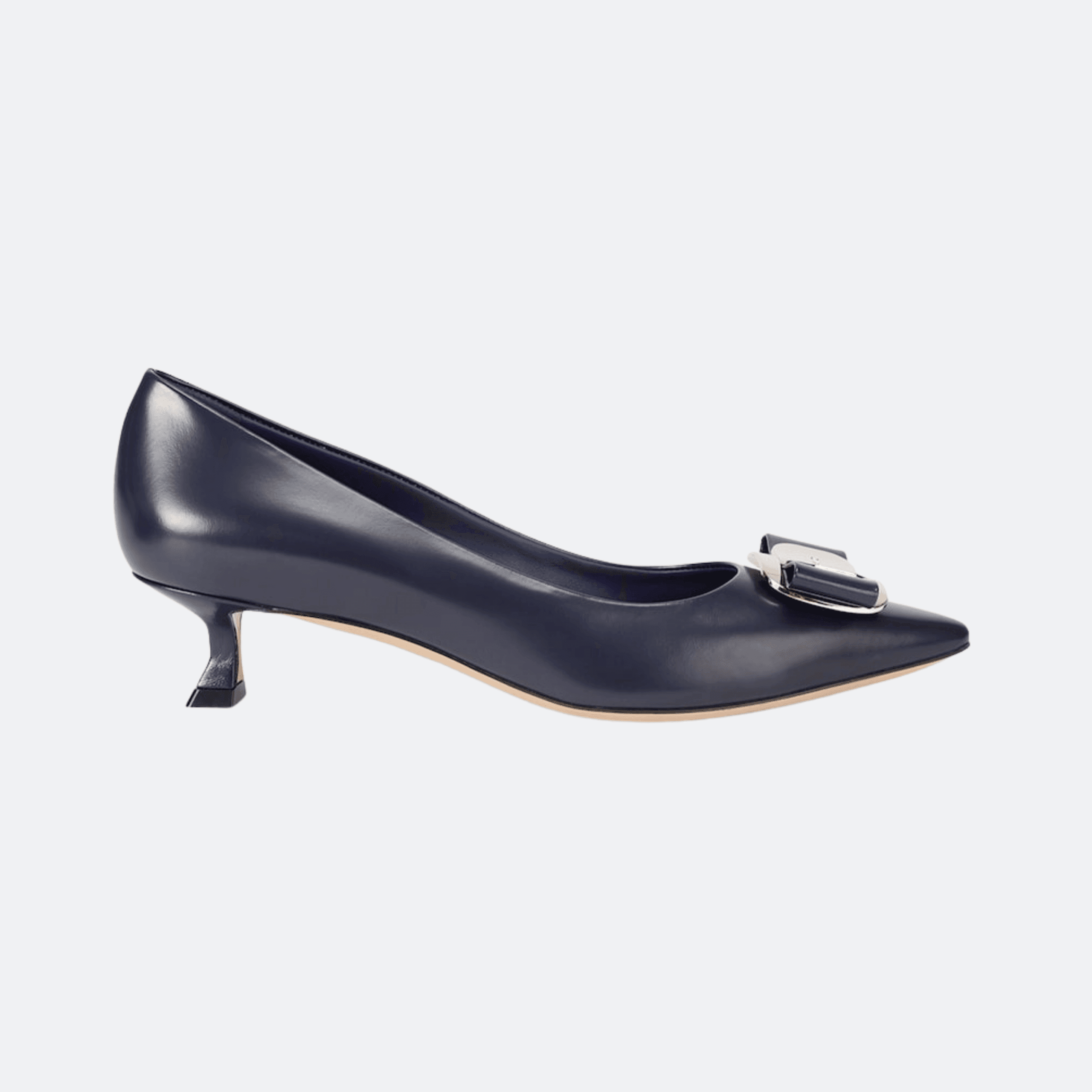 Ferragamo Zelma 40 Mm Pumps For Women - Navy