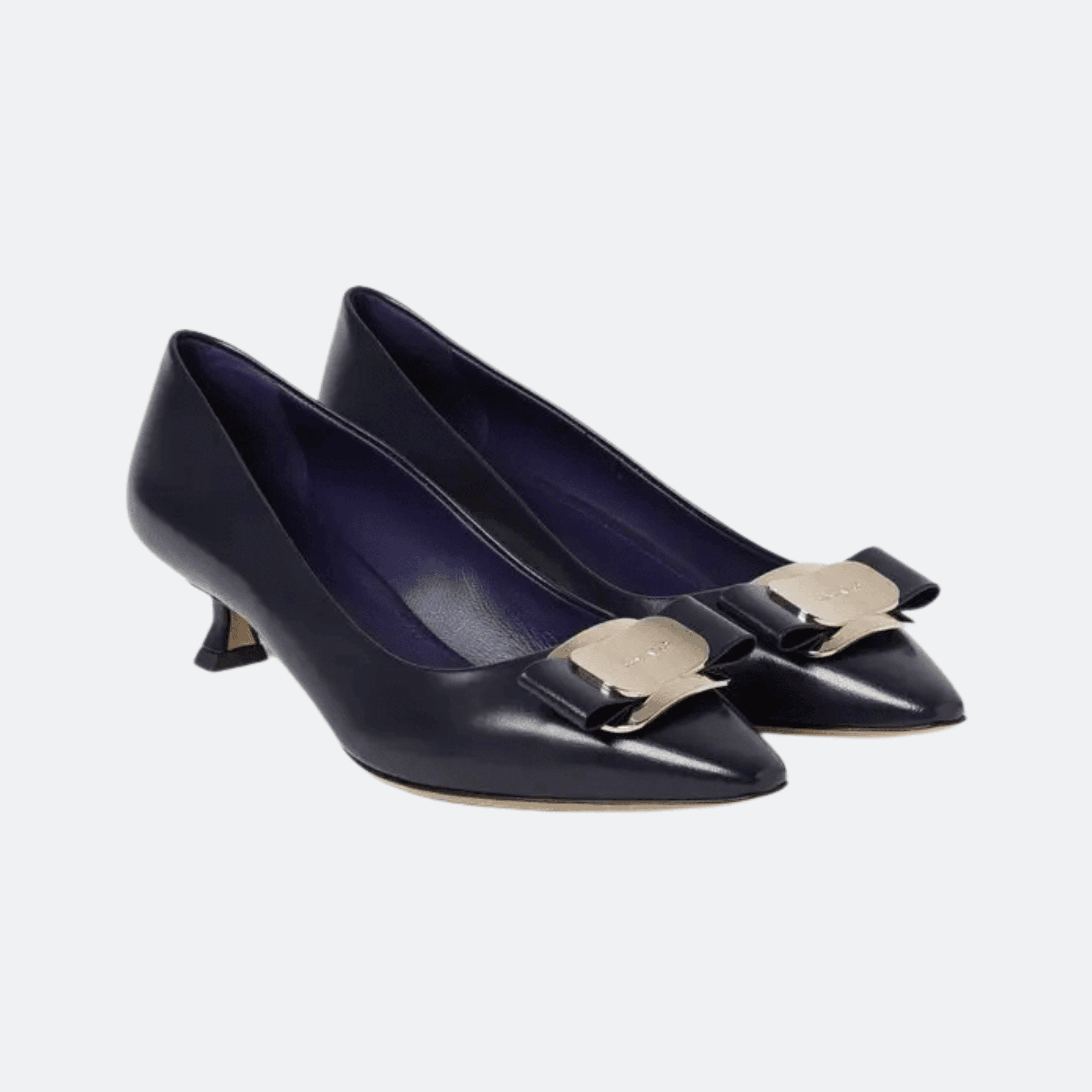 Ferragamo Zelma 40 Mm Pumps For Women - Navy alternate