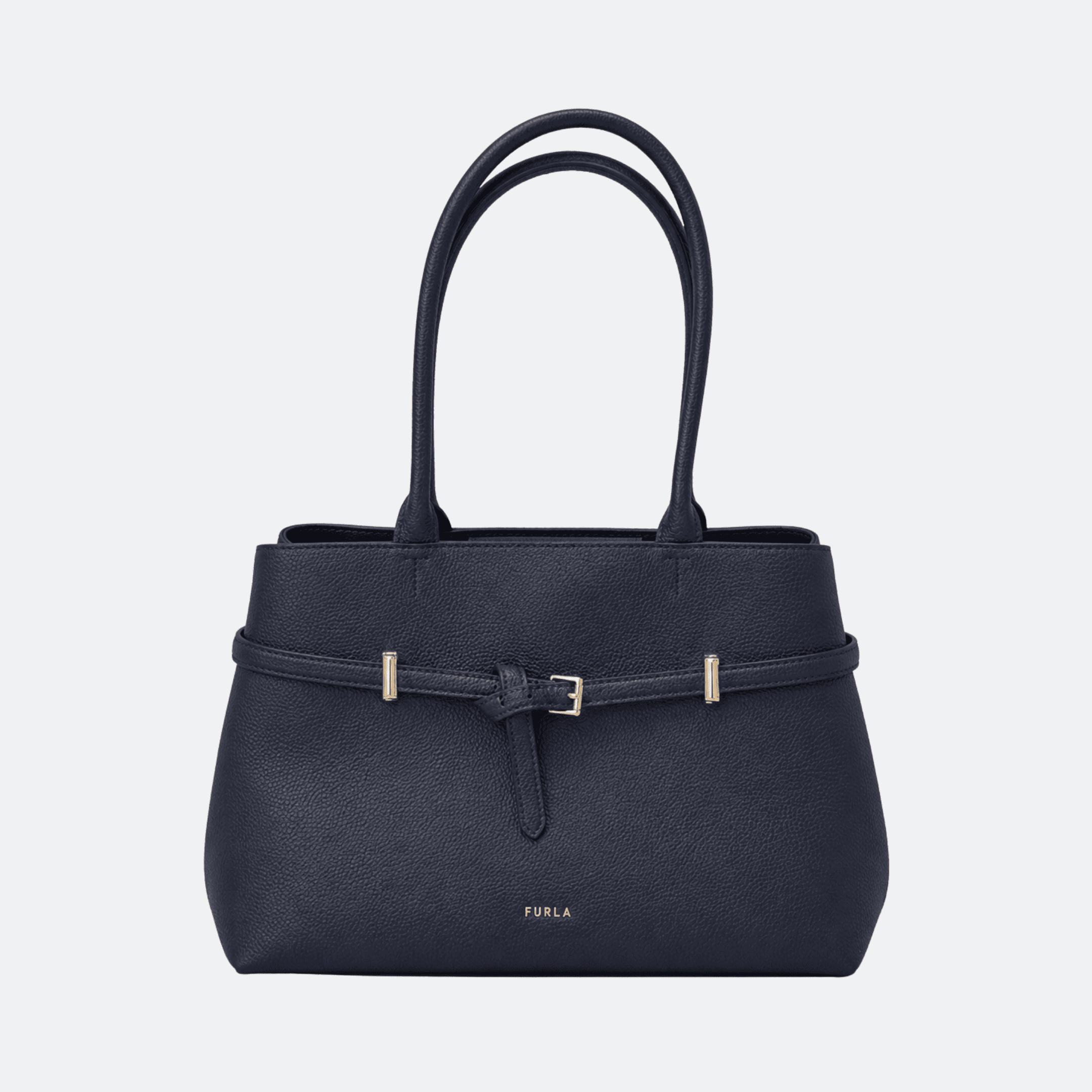 Furla Aura L Tote Bag for Women - Navy Blue