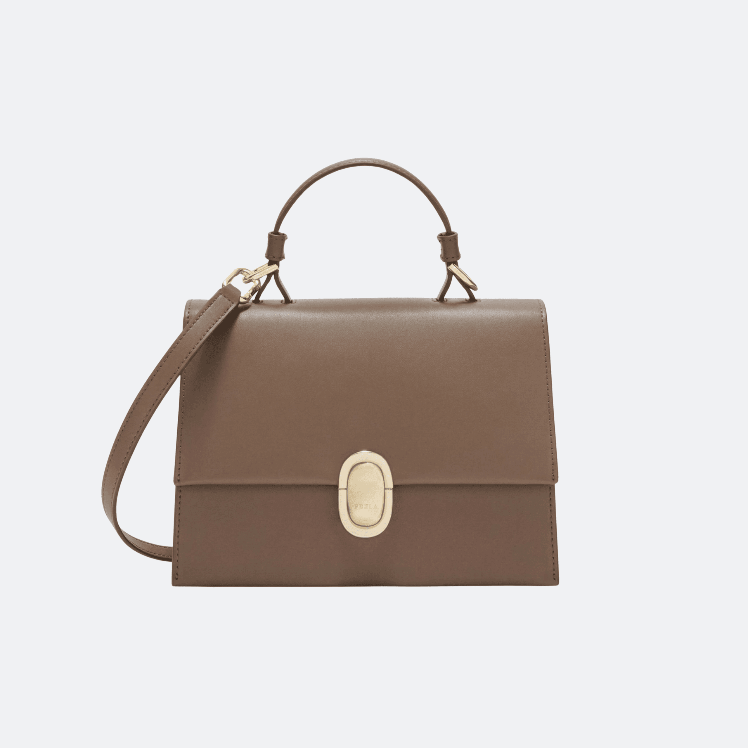 Furla Eclisse S Top Handle Bag - Taupe