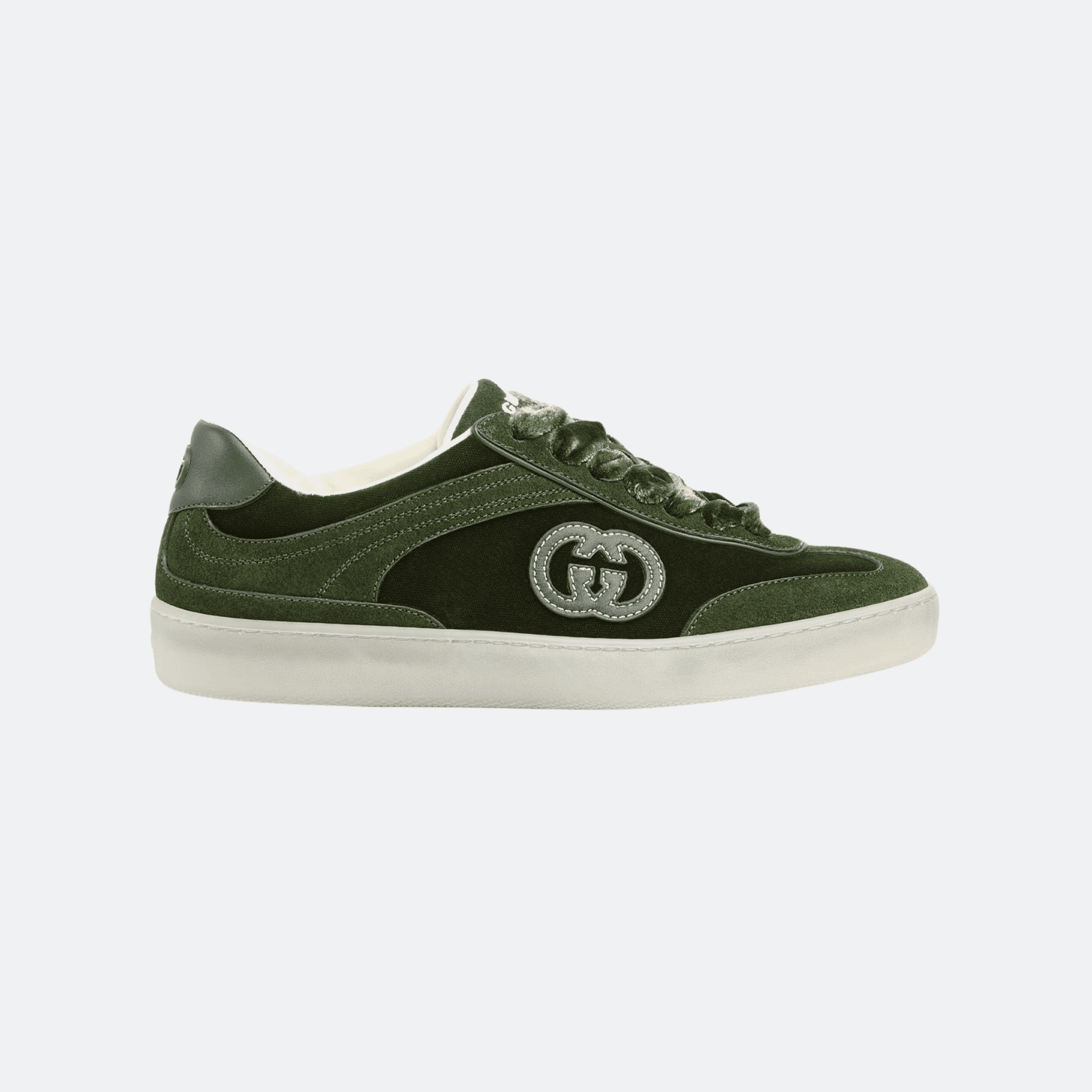 Gucci G75 Suede Low Top Sneakers - Green