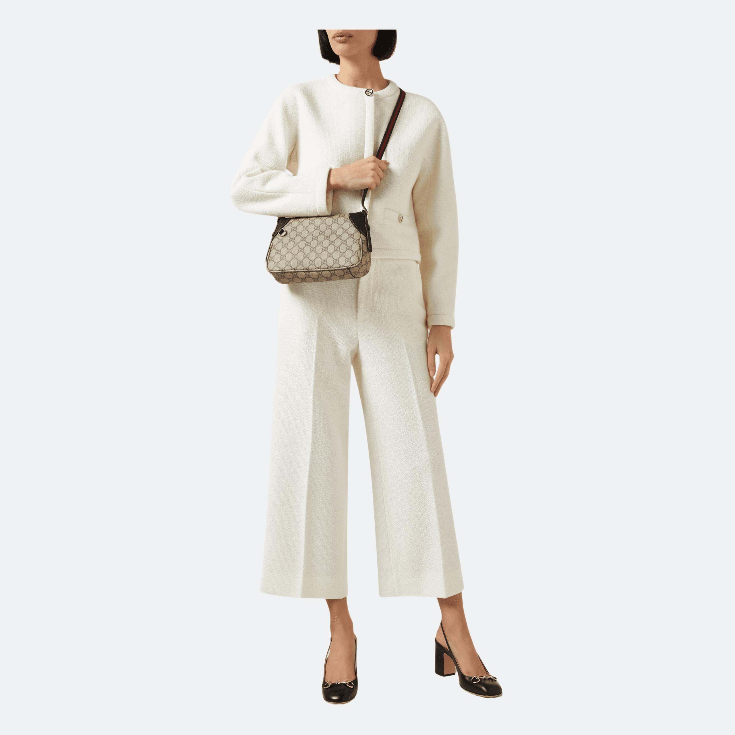 Gucci GG Emblem Small Shoulder Bag in Monogram Canvas alternate