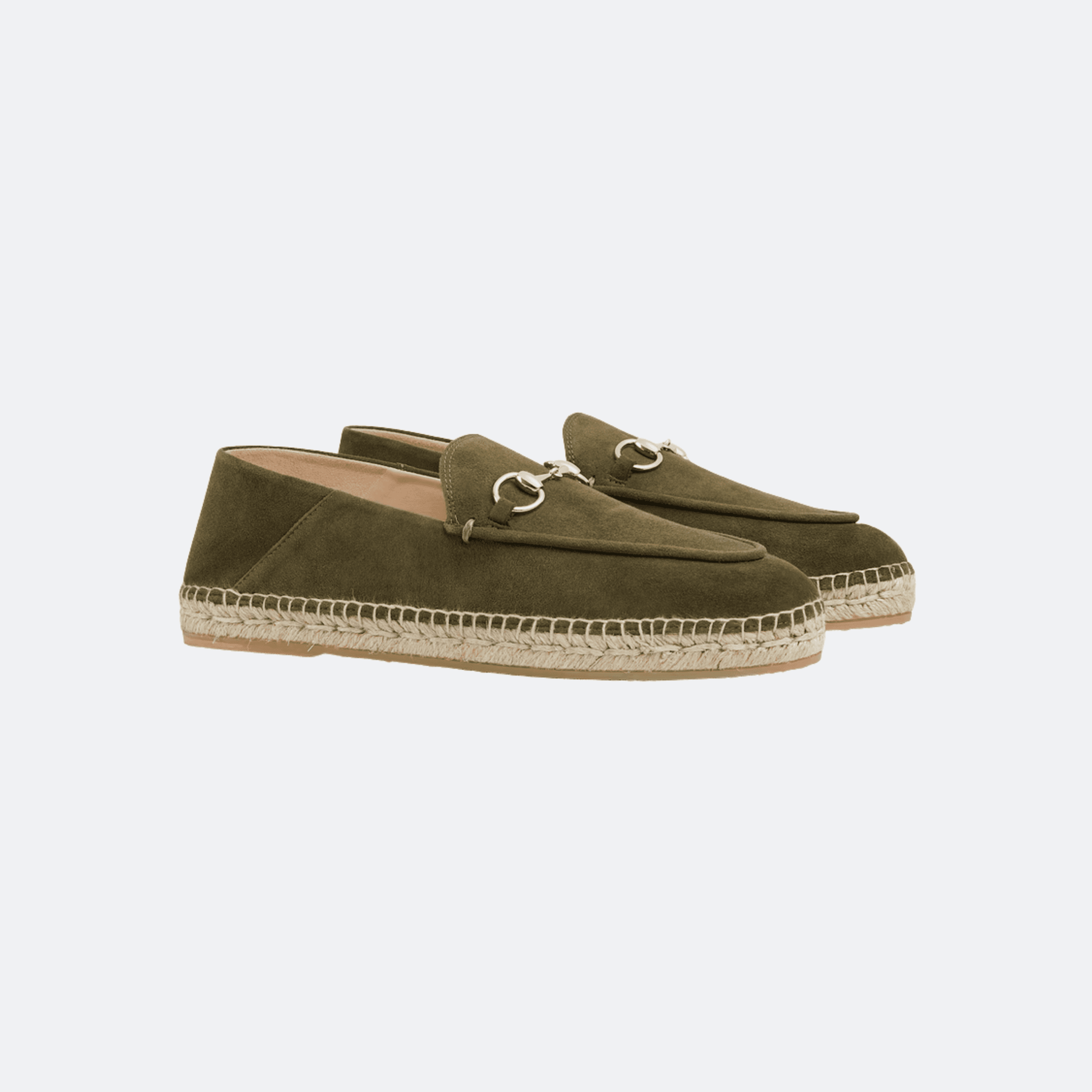 Gucci Horsebit Suede Women Espadrille - Green alternate