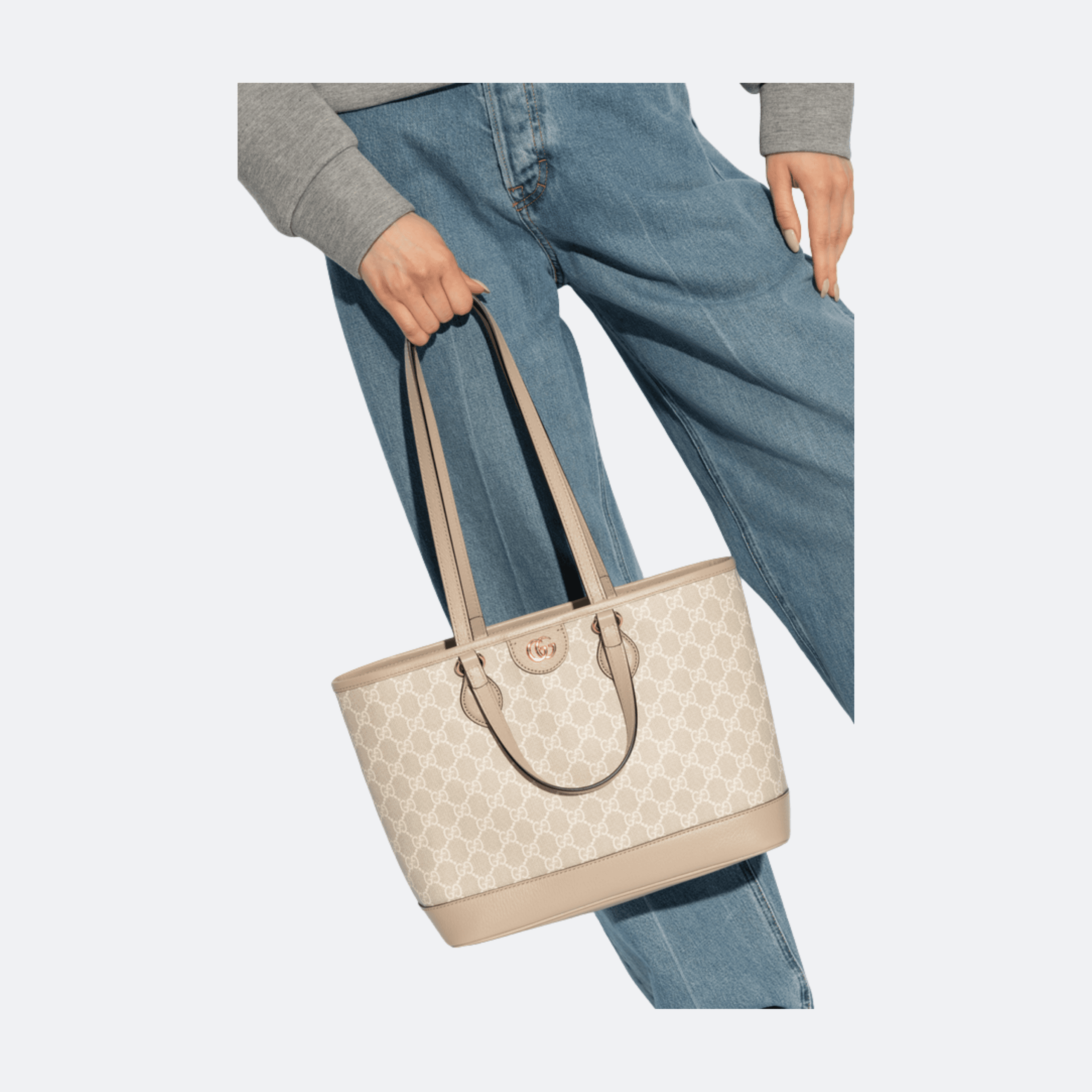 Gucci Ophidia Canvas Beige-Cream Tote Bag alternate