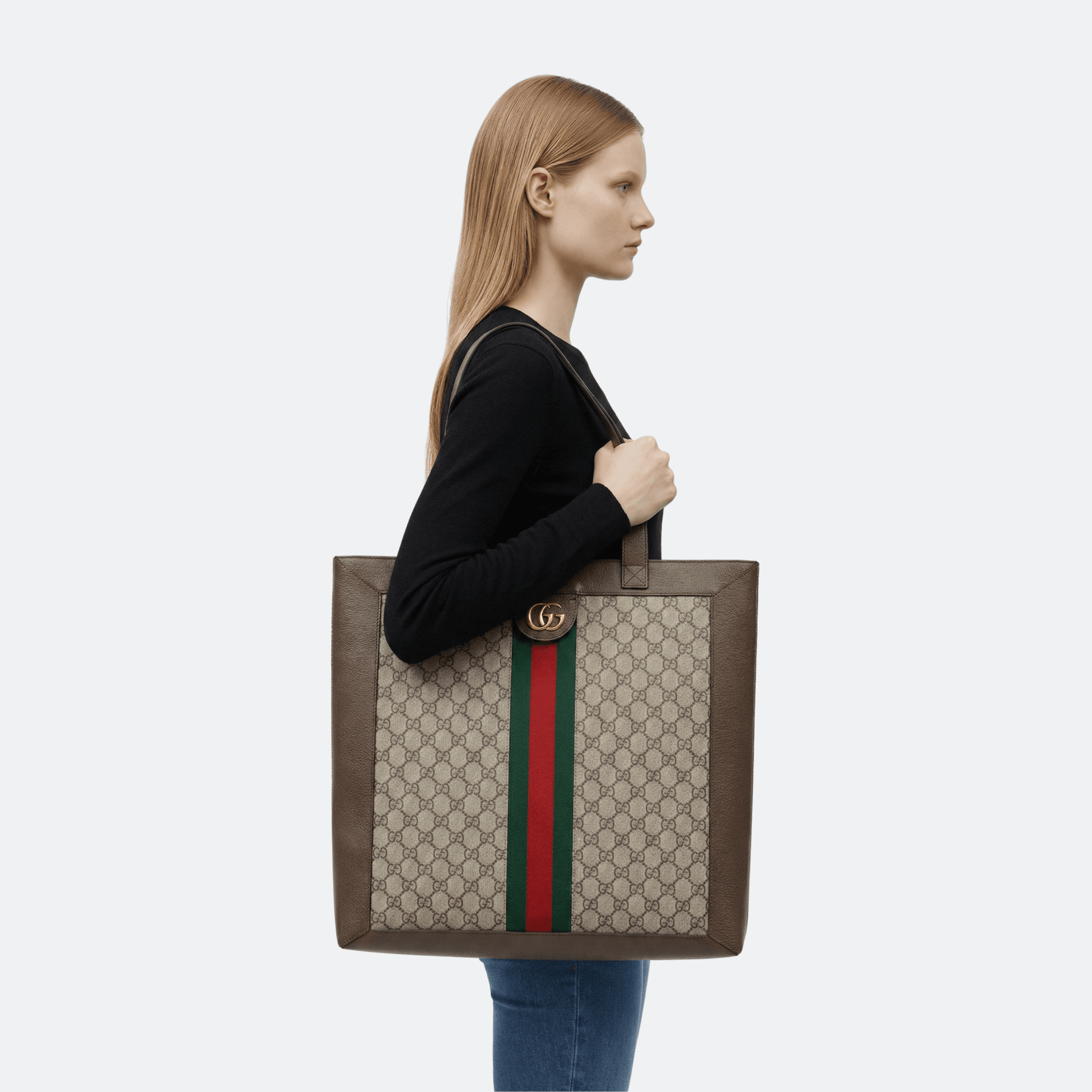 Gucci Ophidia Large Canvas Tote Bag alternate