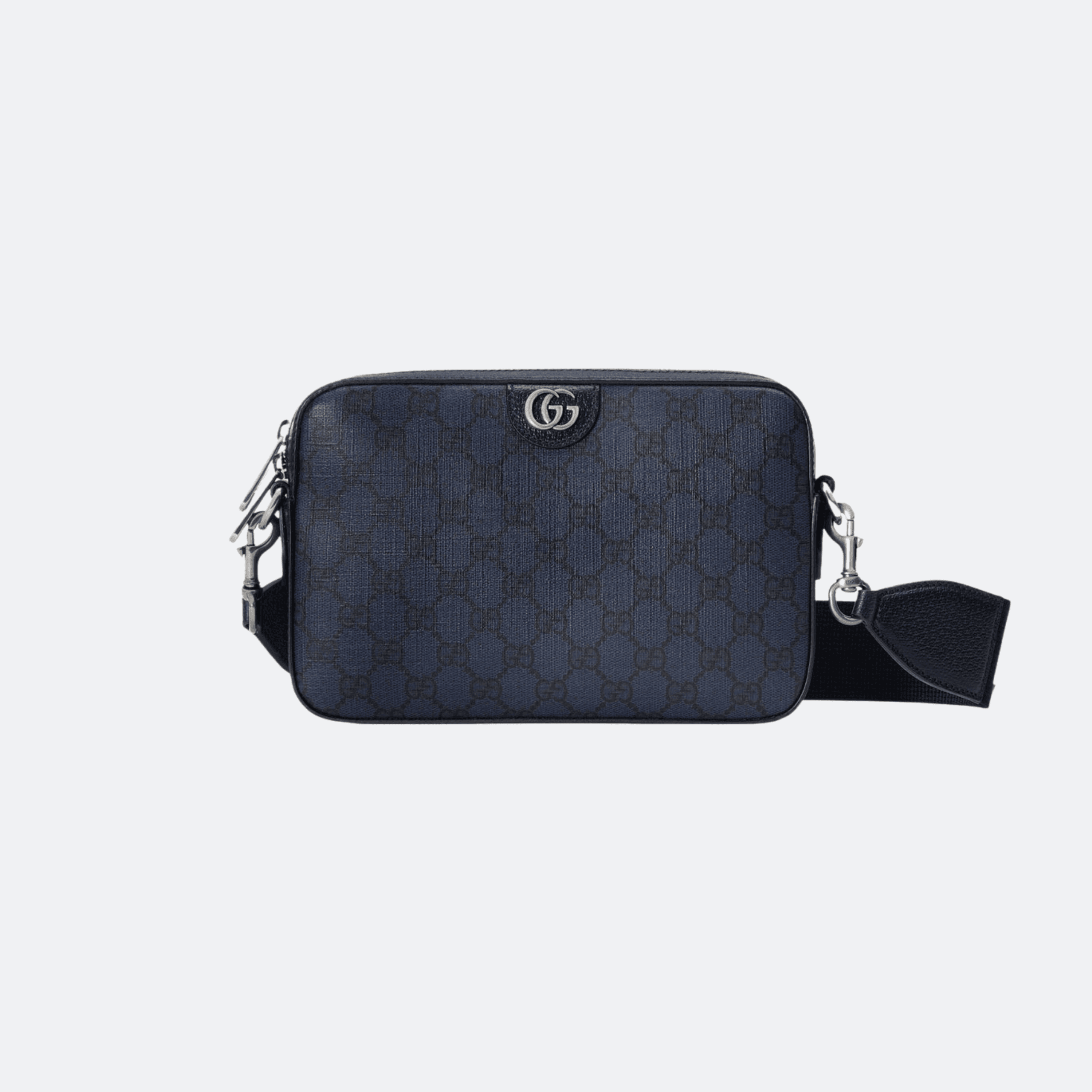 Gucci Ophidia Navy Blue Canvas Small Men Shoulder Bag